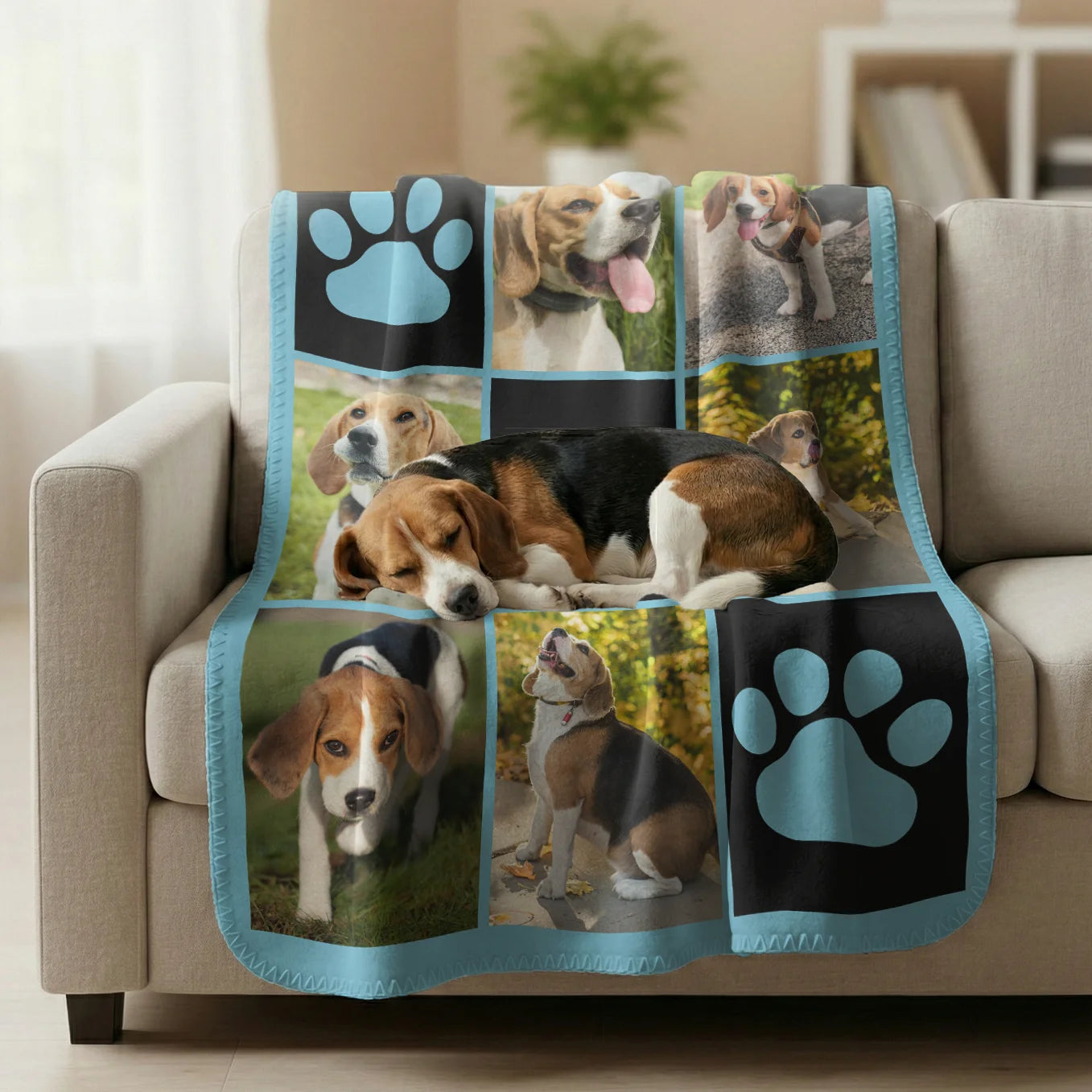 Personalized Blanket with Photo and Letters