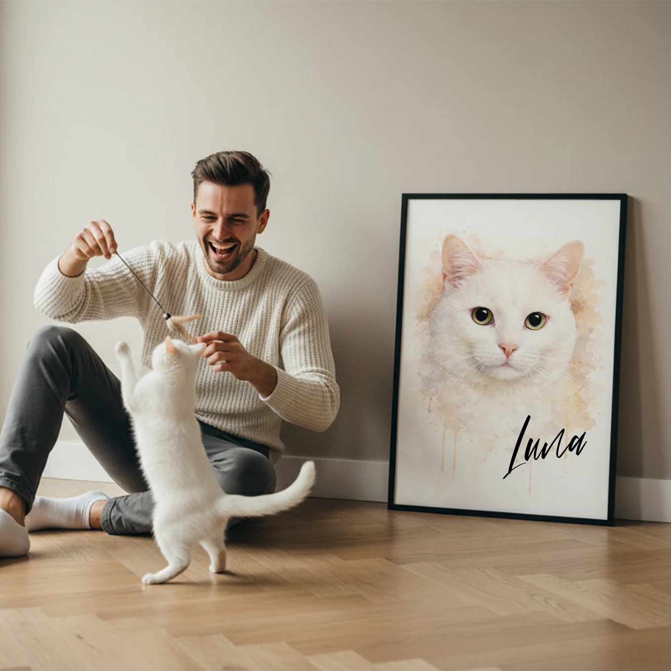 Personalized Cat Poster "Watercolor"