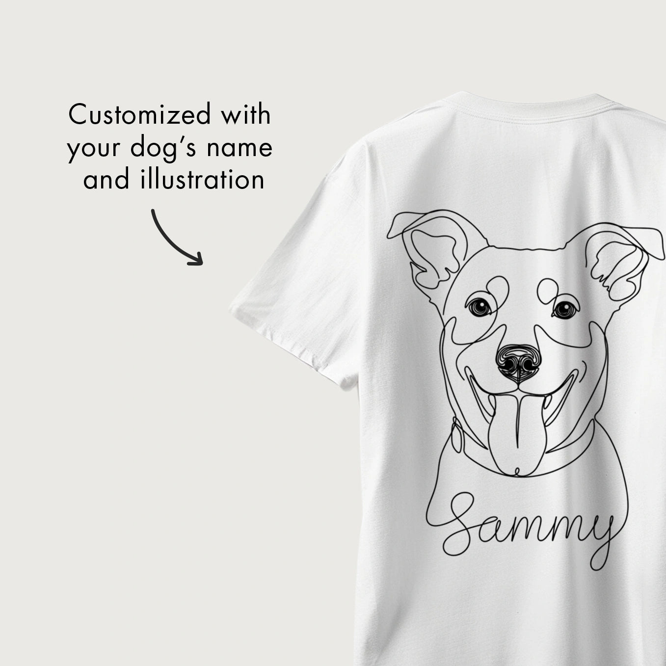 Personalized T-Shirt "Dog Dad" with Sleeve Print