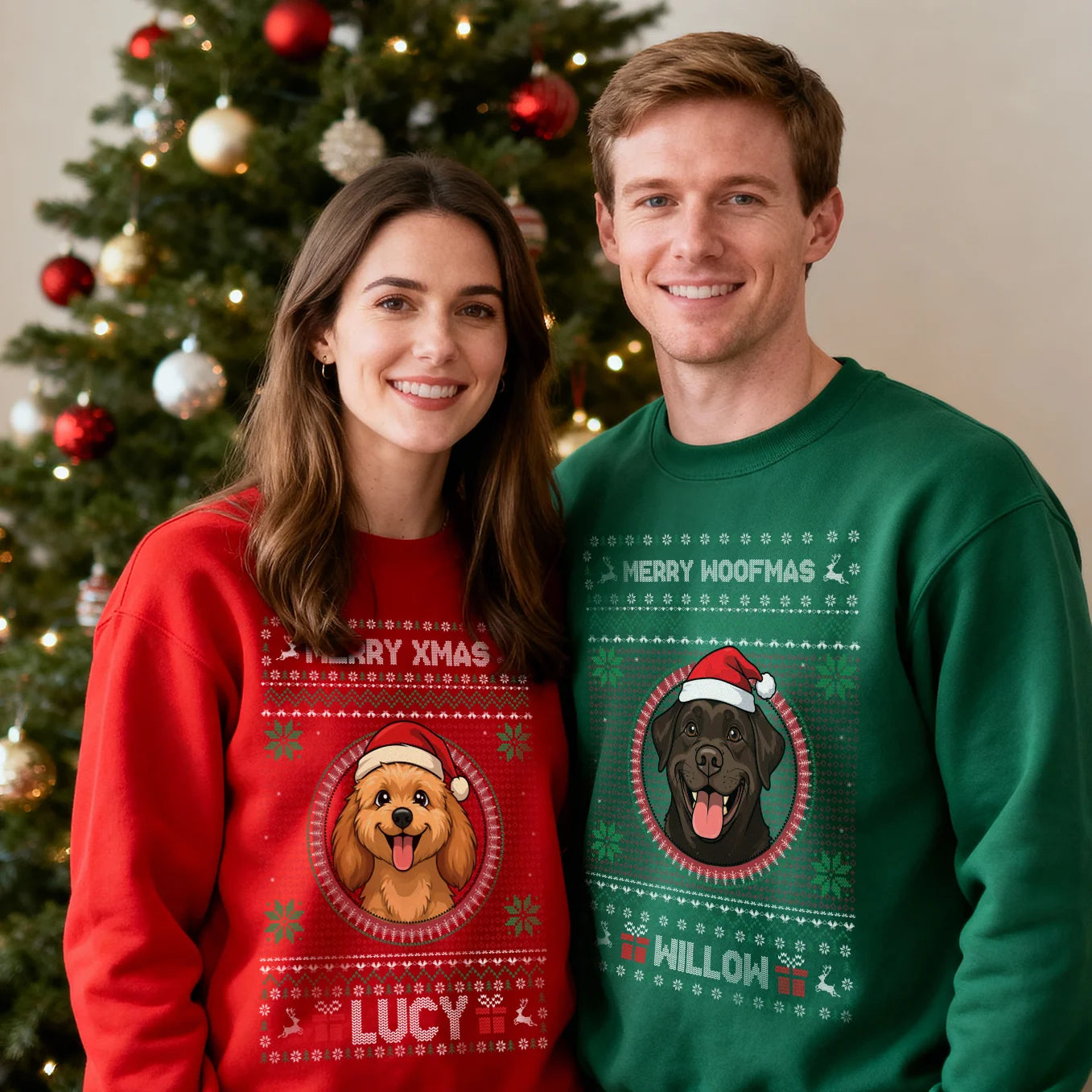 Personalized Christmas Sweater "Cartoon Portrait"