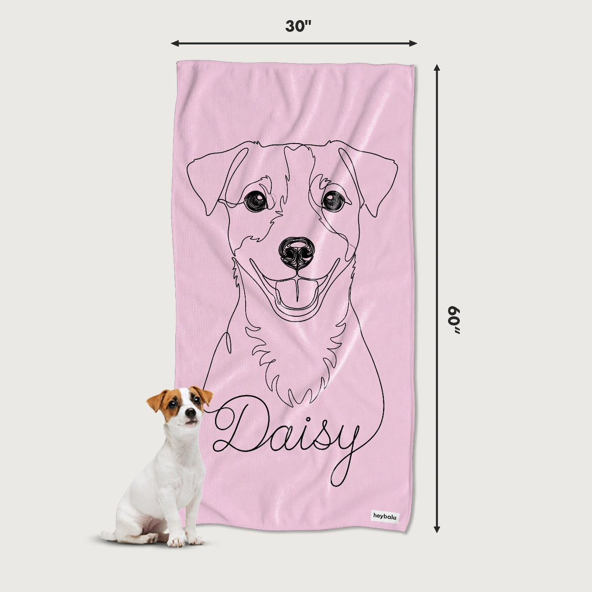 Personalisiertes Badetuch "Line Art" – personalisiertes Geschenk – Ansicht 5
