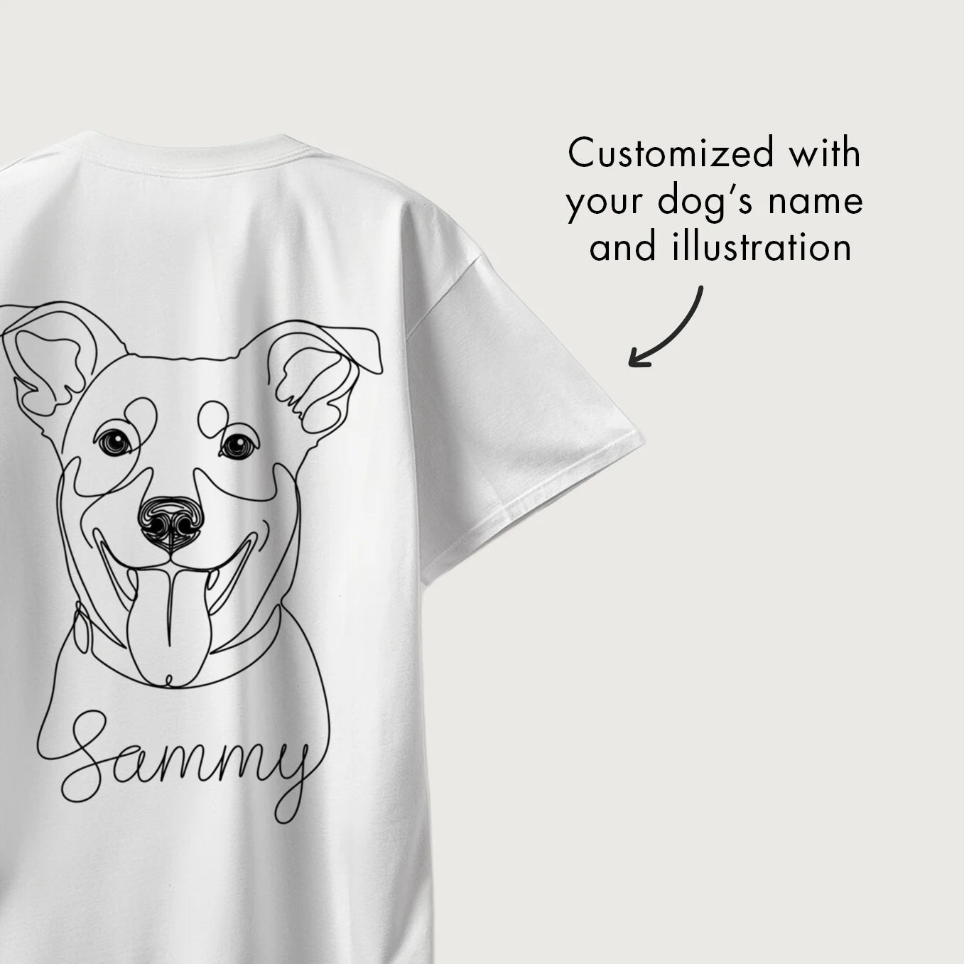 Personalized Oversized Shirt "Dog Mama" with Sleeve Print