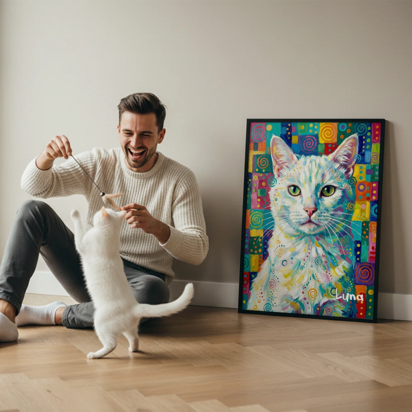 Personalized Cat Poster Pop Art
