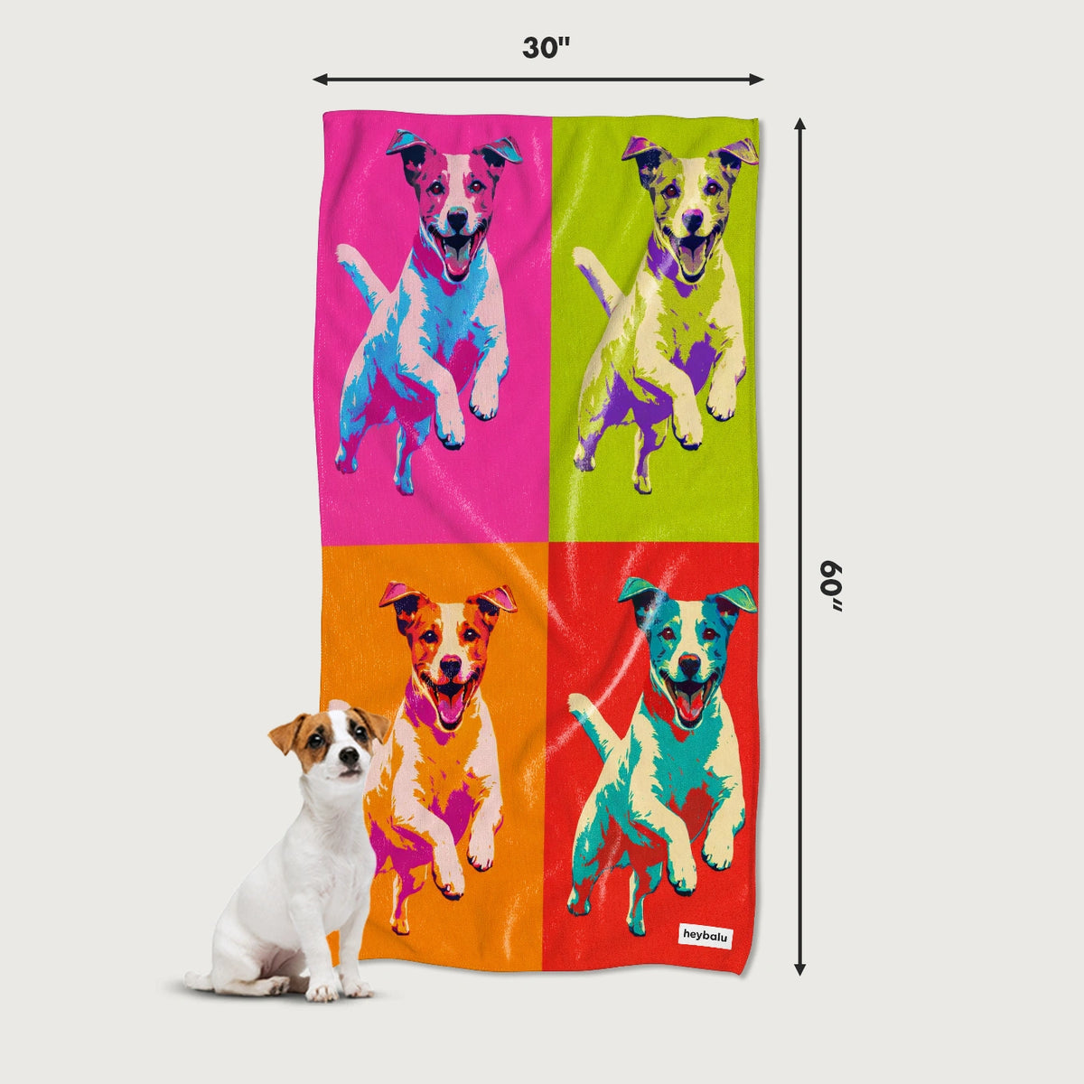 Personalisiertes Badetuch "Colour Block" – personalisiertes Geschenk – Ansicht 4