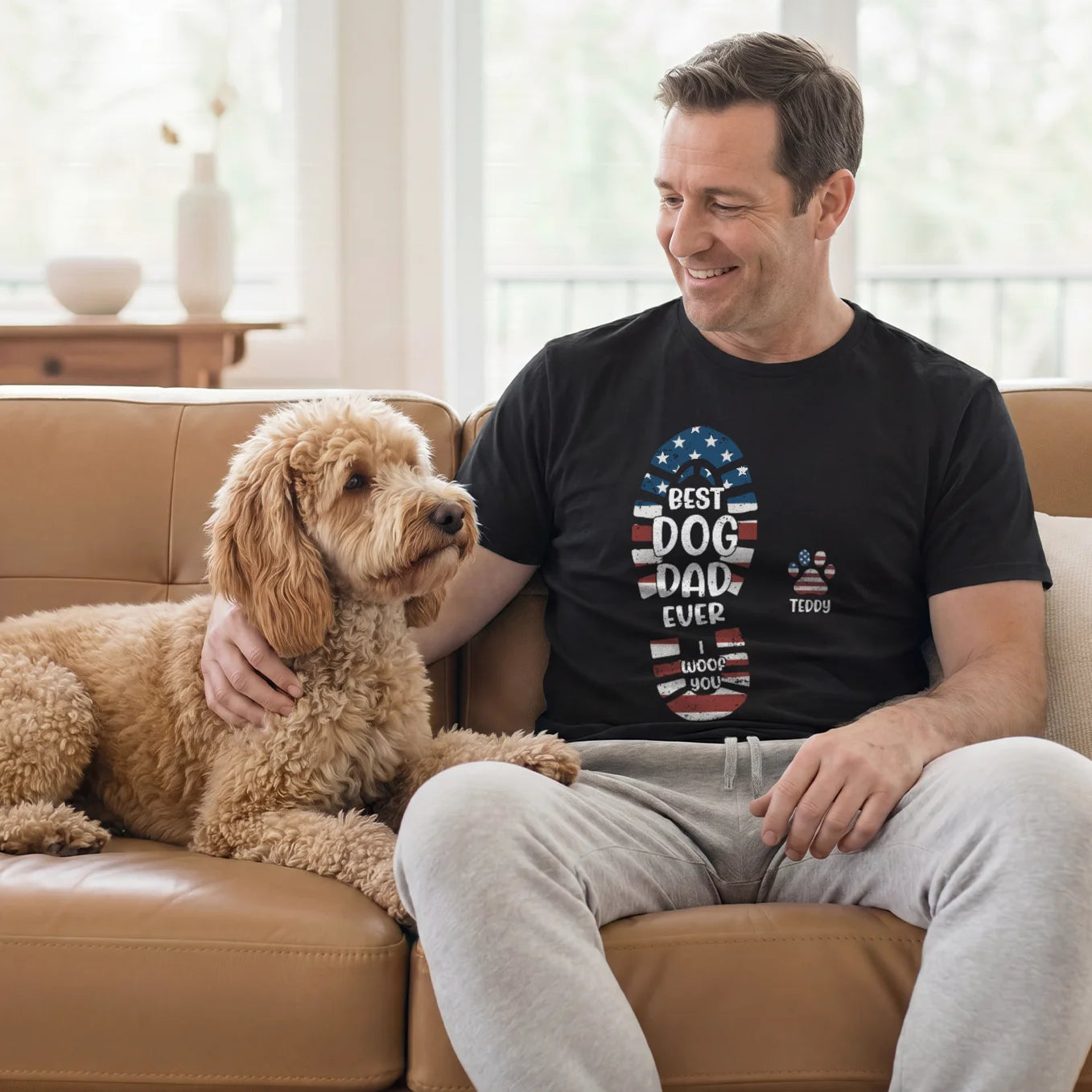 Personalized T‑Shirt “Best Dog Dad Ever”