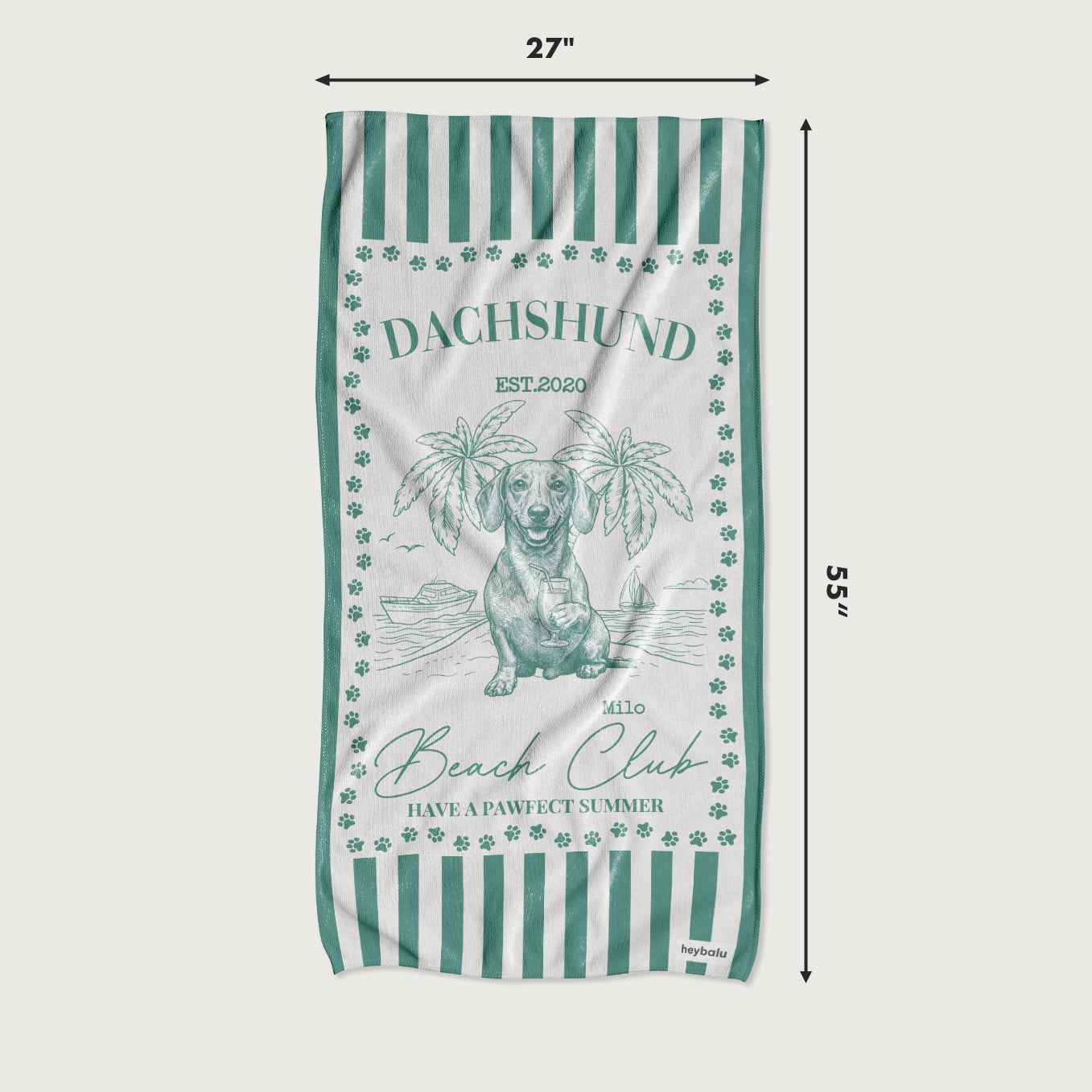 Personalized Beach Towel "Pawfect Summer"