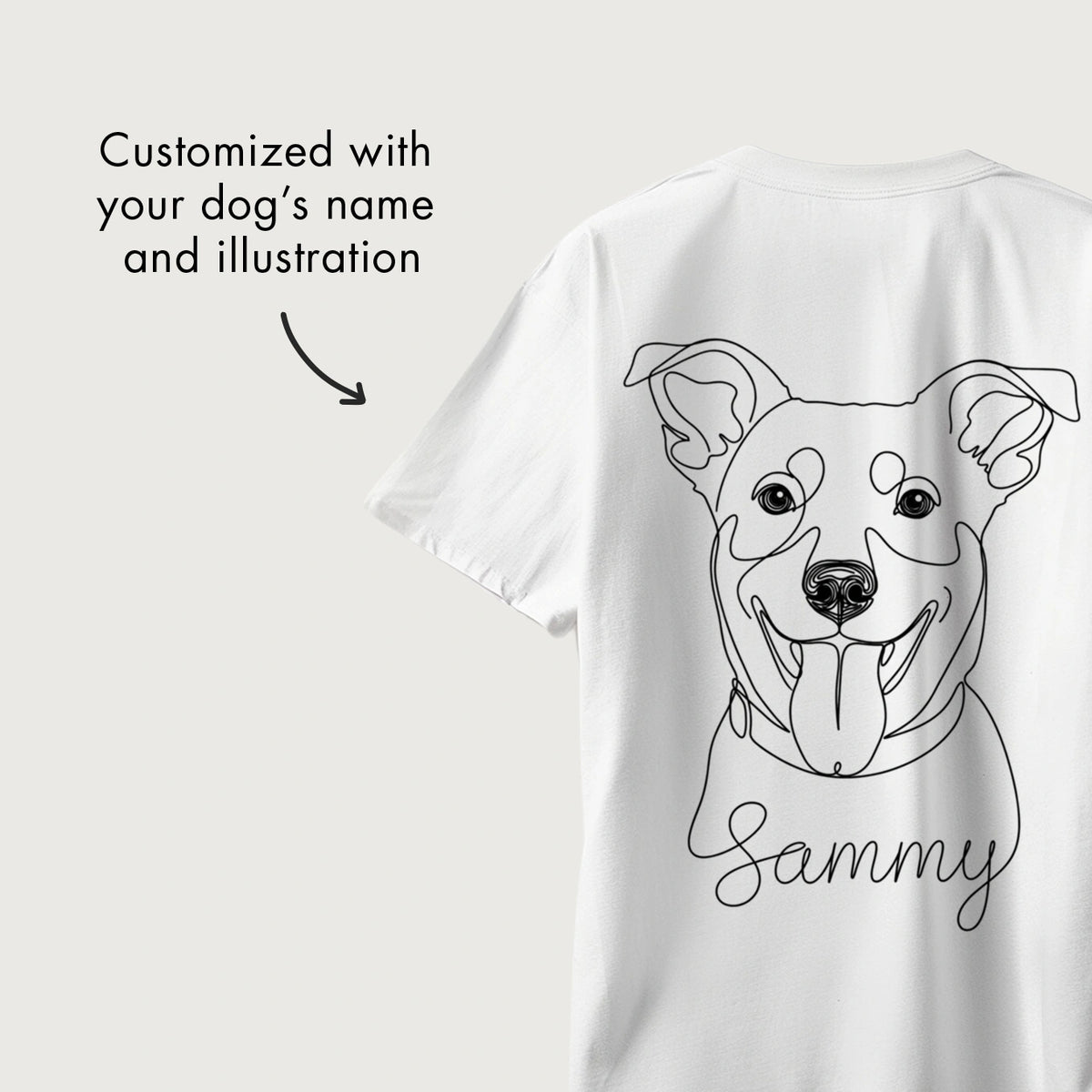 Personalized Shirt "Dog Mama" with Sleeve Print