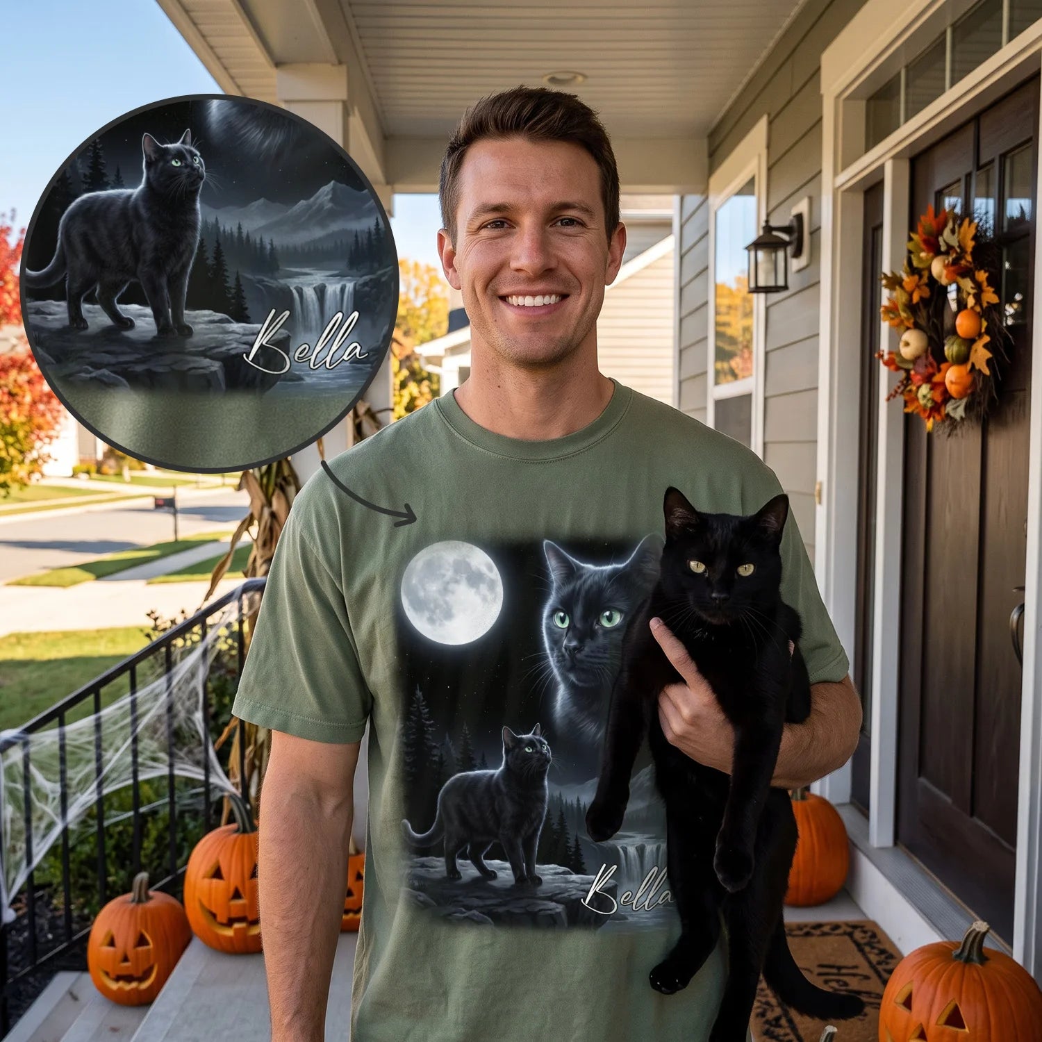 Personalized T-Shirt "Howling Cat"