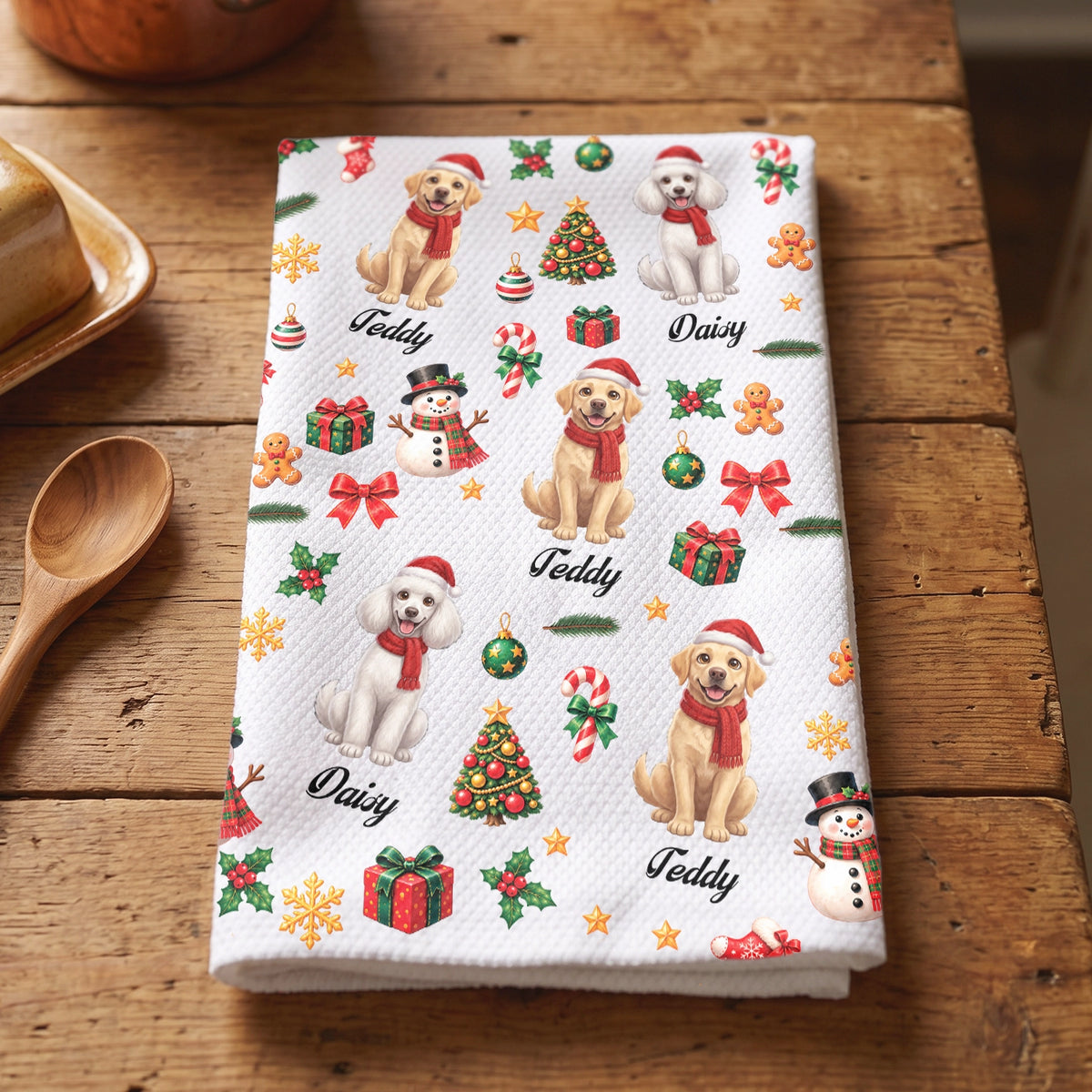Personalized Kitchen Towel “Cartoon Dog”
