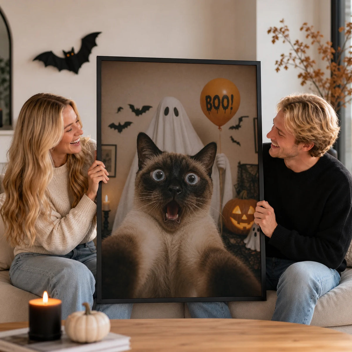 Personalized Cat Poster “Scary Selfie”