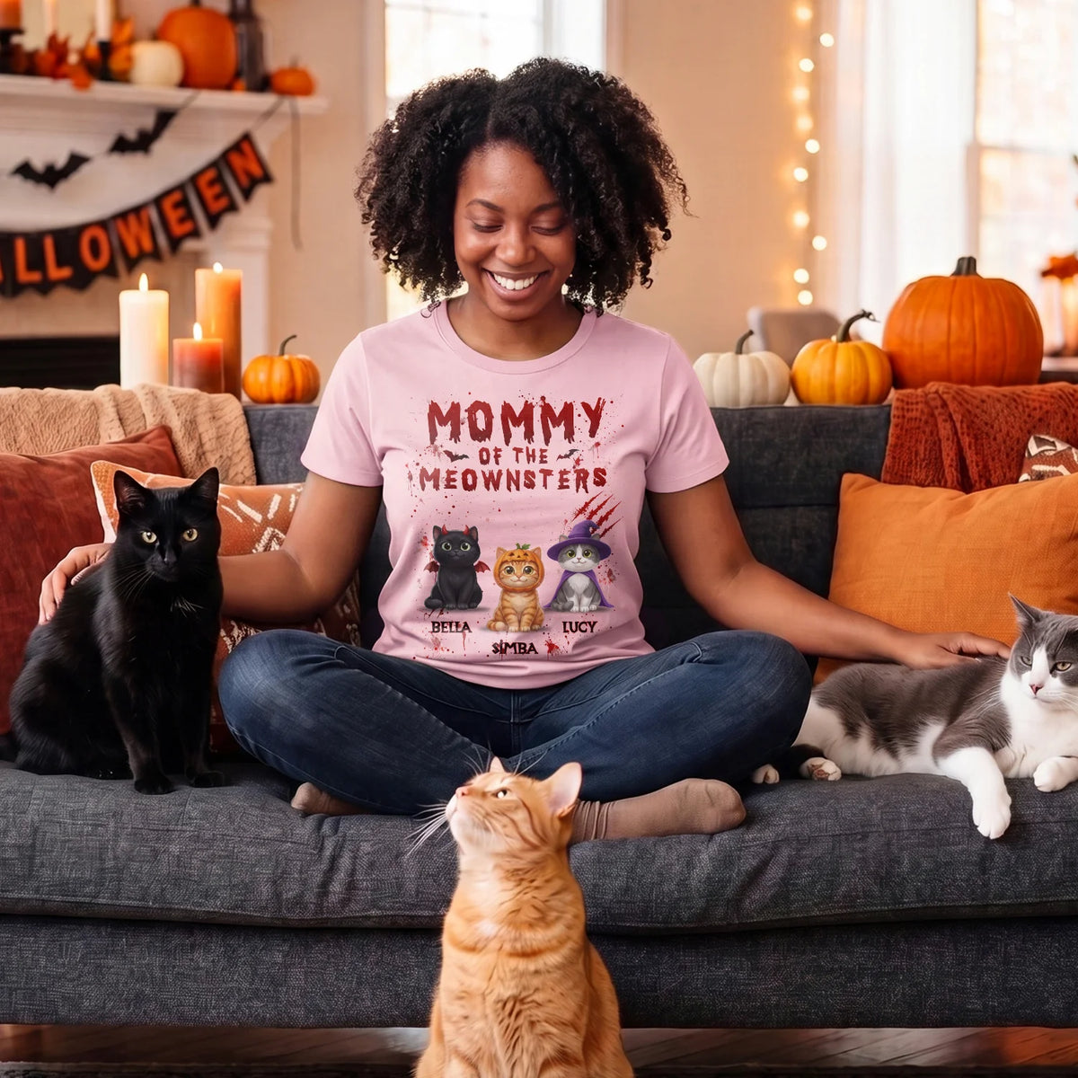 Personalized T-Shirt "Halloween Cat"