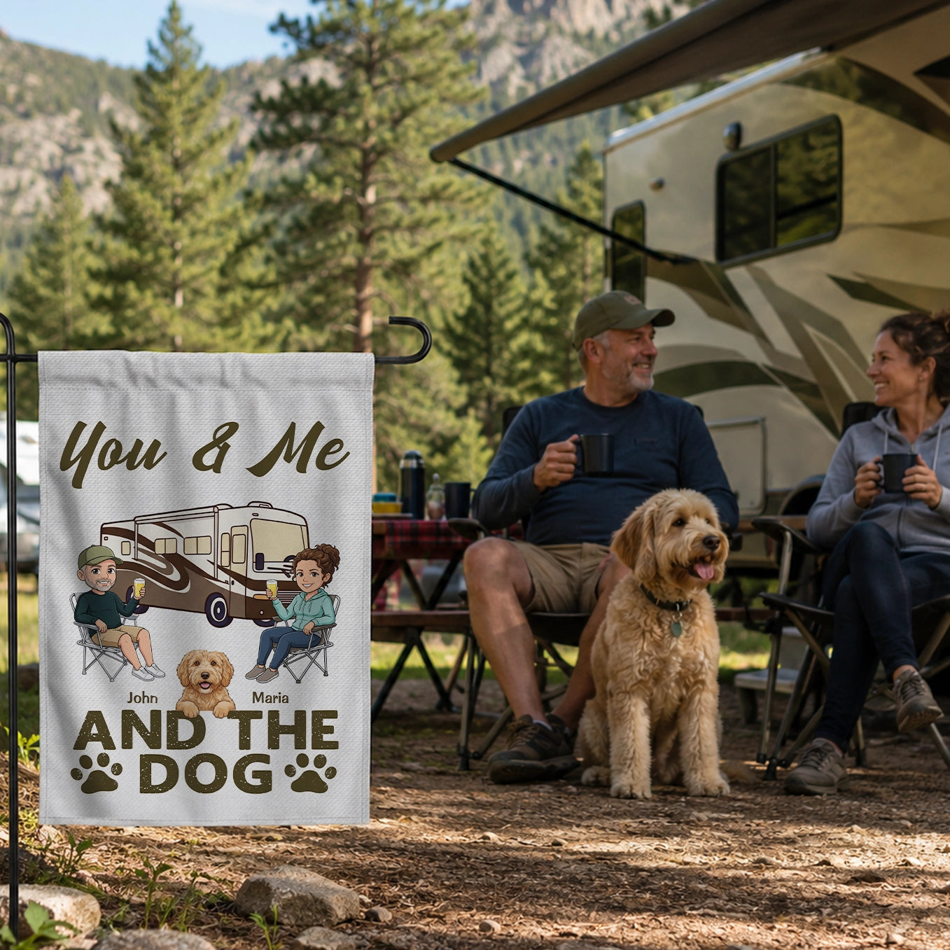 Personalized Flag "Camping"