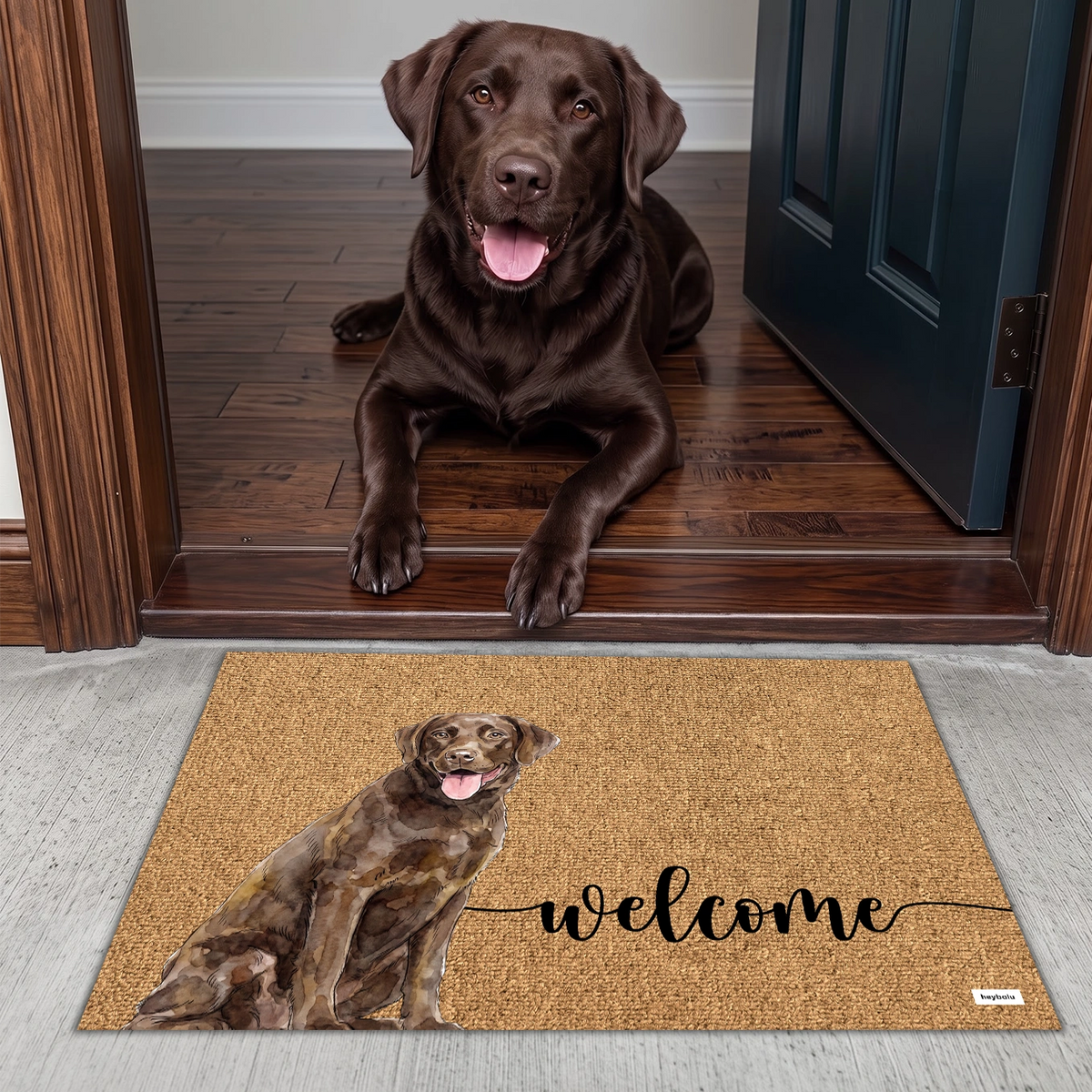 Personalisierte Fußmatte Hund "Wasserfarben" – personalisiertes Geschenk – Ansicht 5