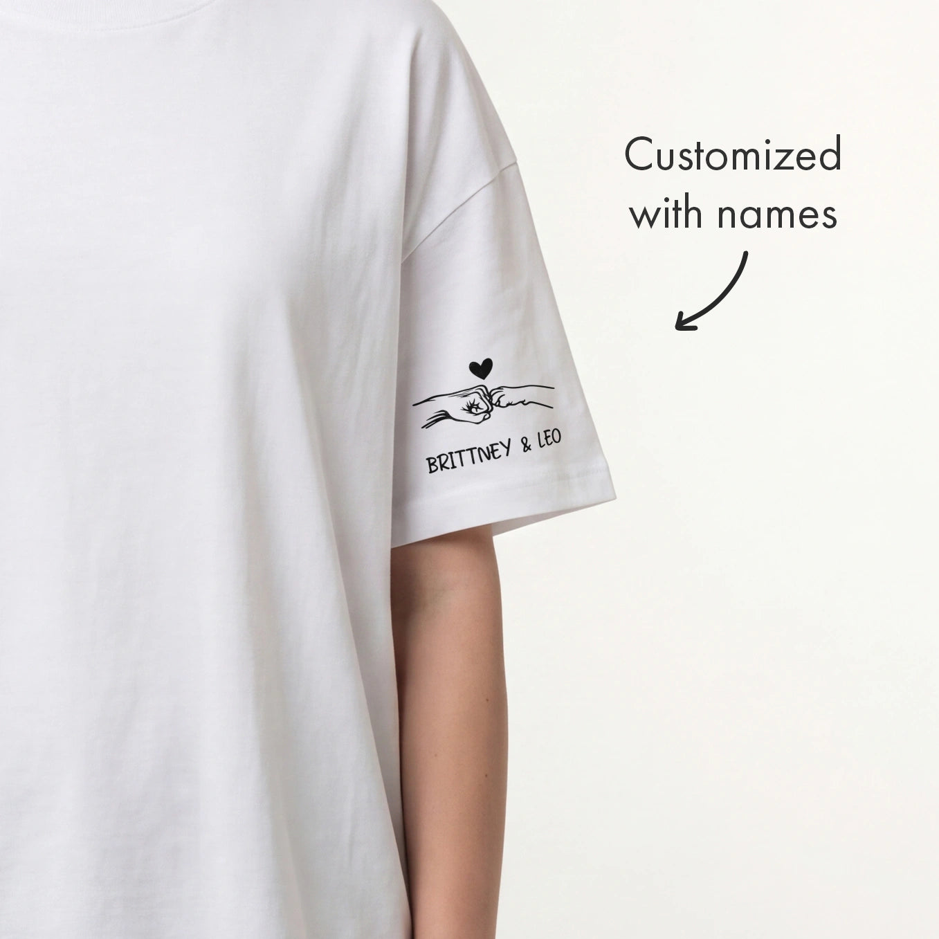 Personalized Shirt "Cat Mom" with Sleeve Print
