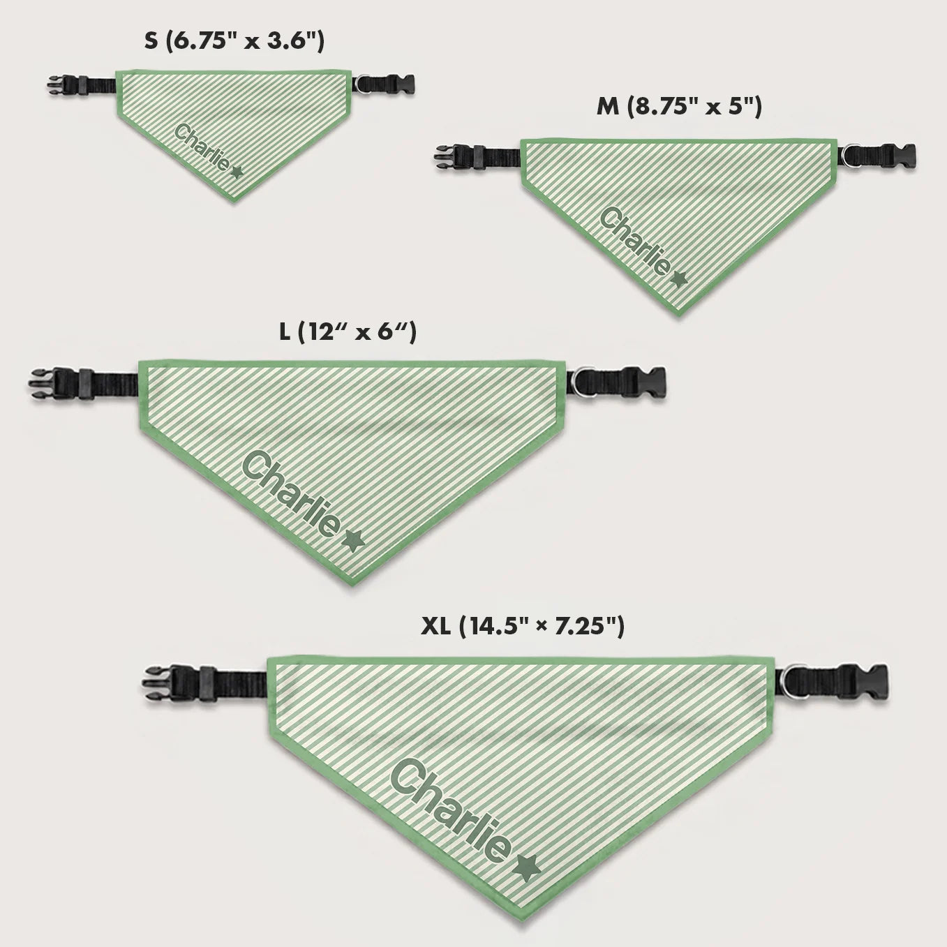 Personalized Dog Bandana "Stripes"