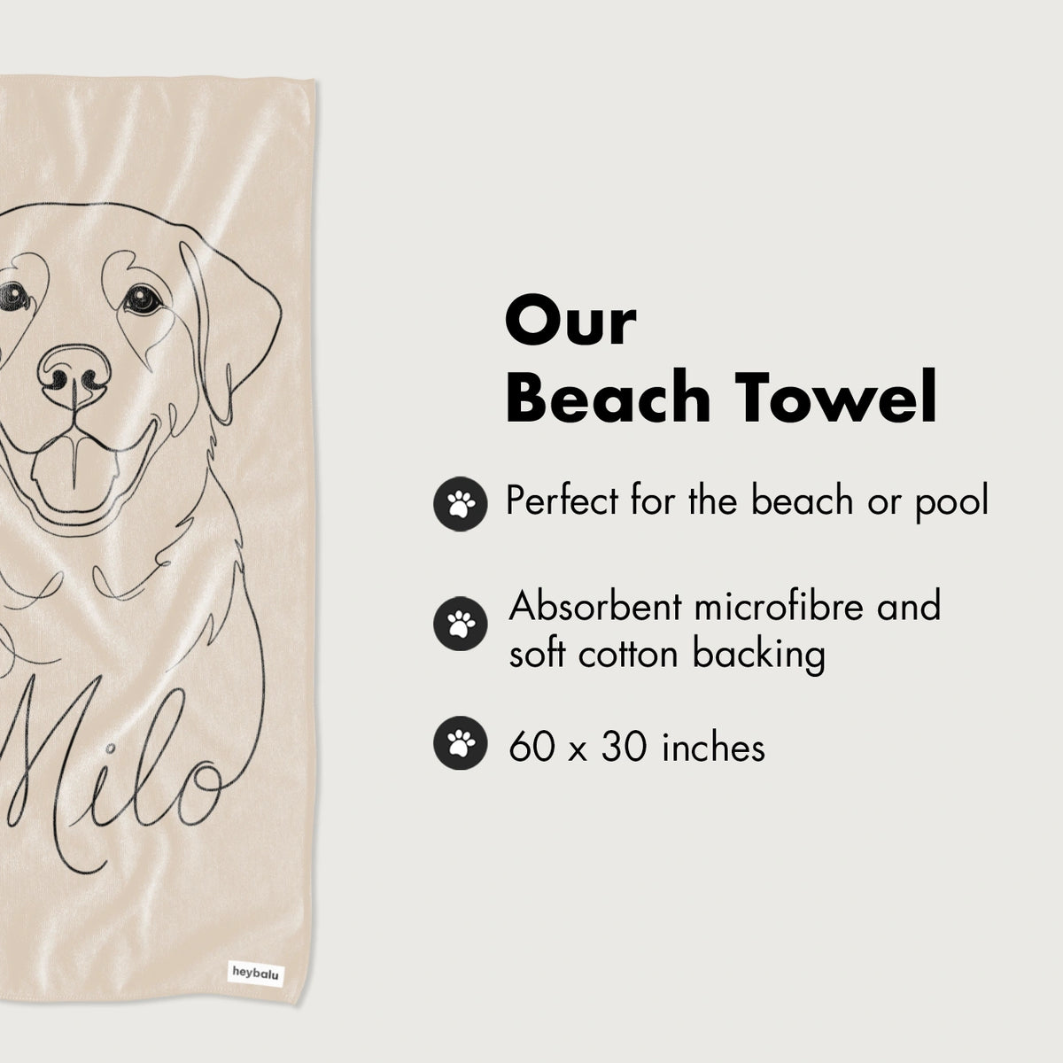 Personalisiertes Badetuch "Line Art" – personalisiertes Geschenk – Ansicht 6