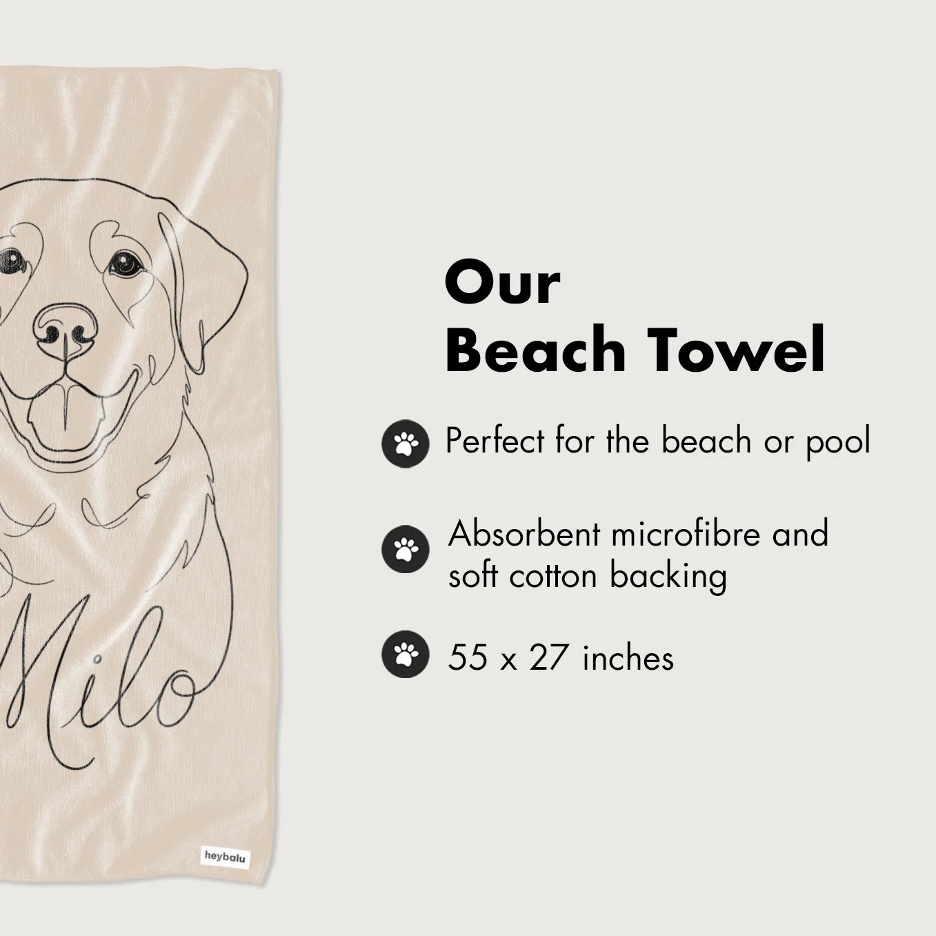 Personalized Towel "Line Art"