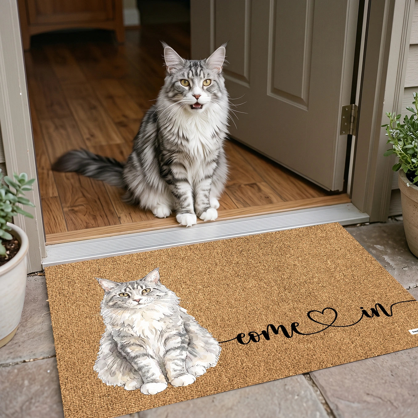 Personalized Doormat "Welcome"