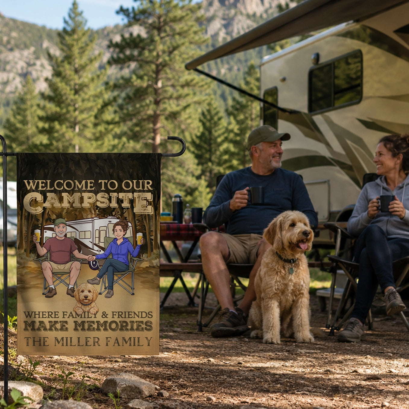 Personalized Flag "Campsite"