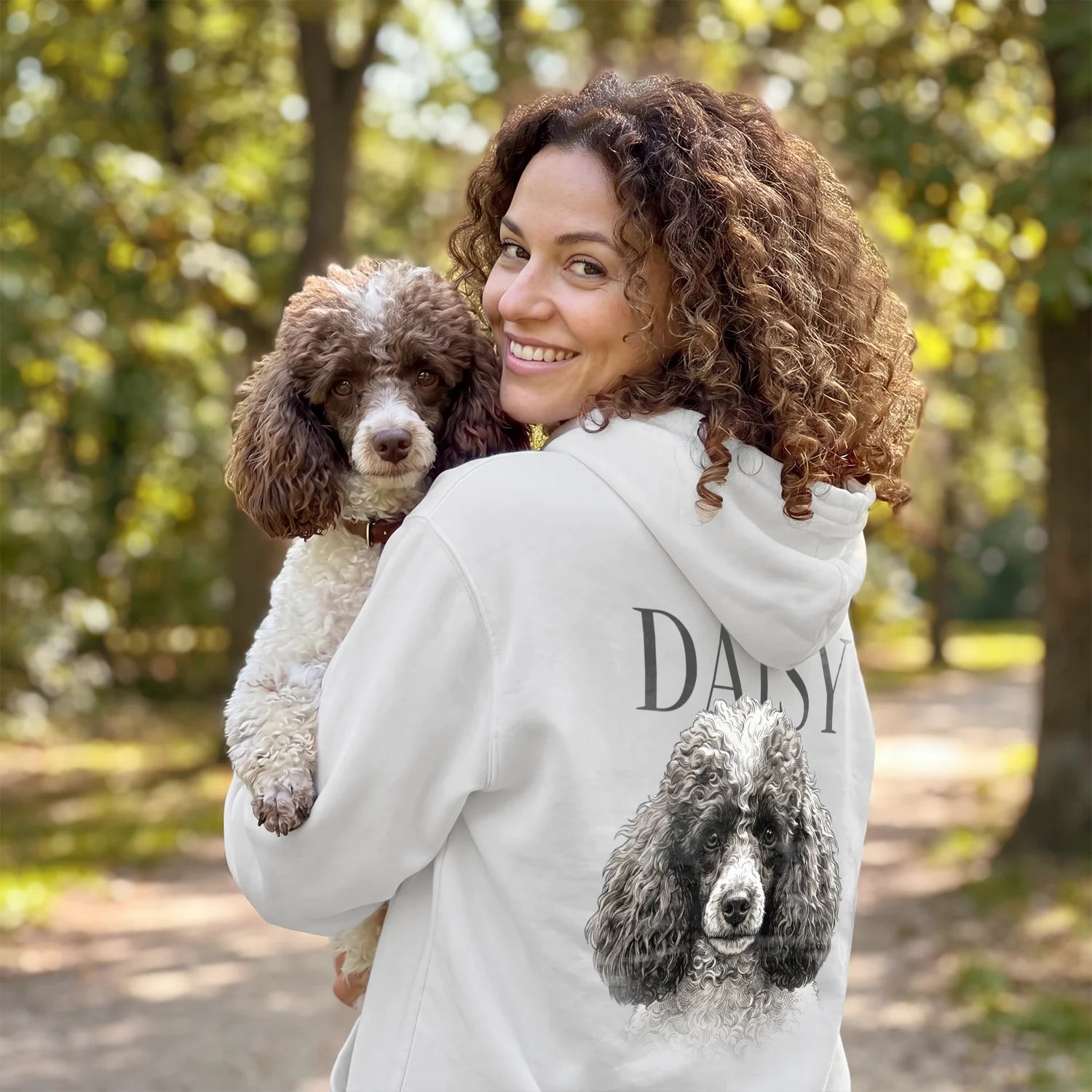 (US) Personalisierter Hoodie "Hund Retro"