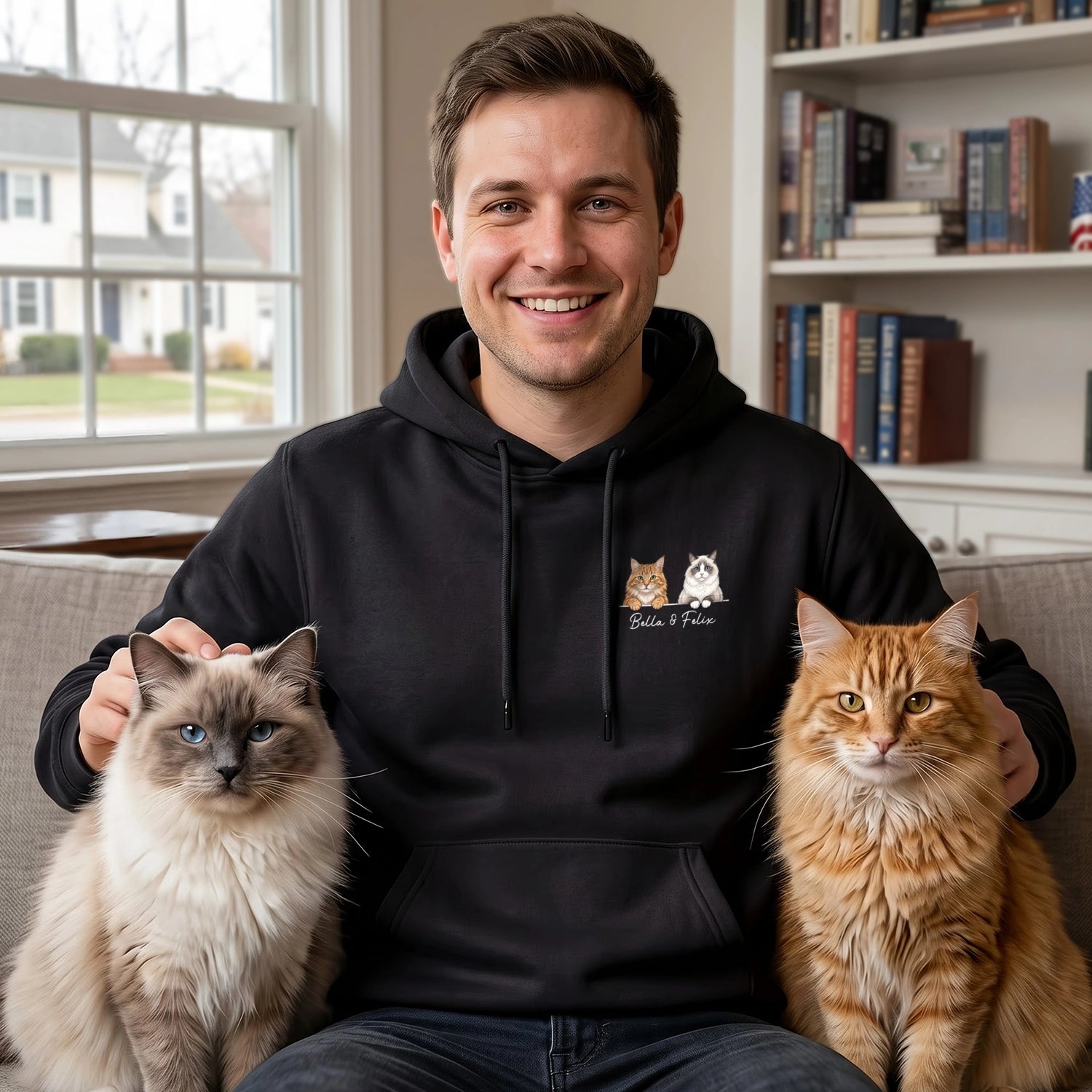 Personalized Hoodie "Cartoon Cat"
