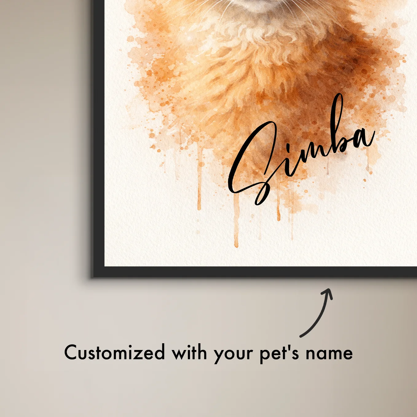 Personalized Cat Poster "Watercolor"