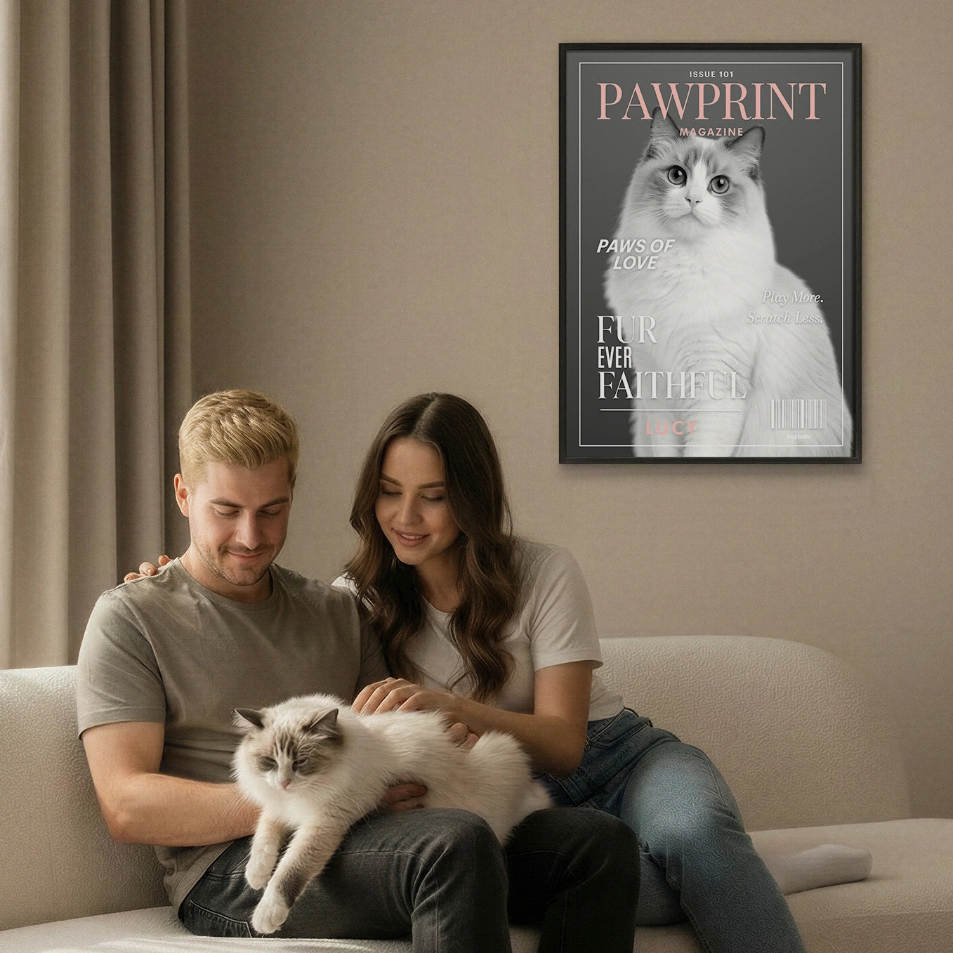 Personalized Cat Magazine Poster "Pawprint"
