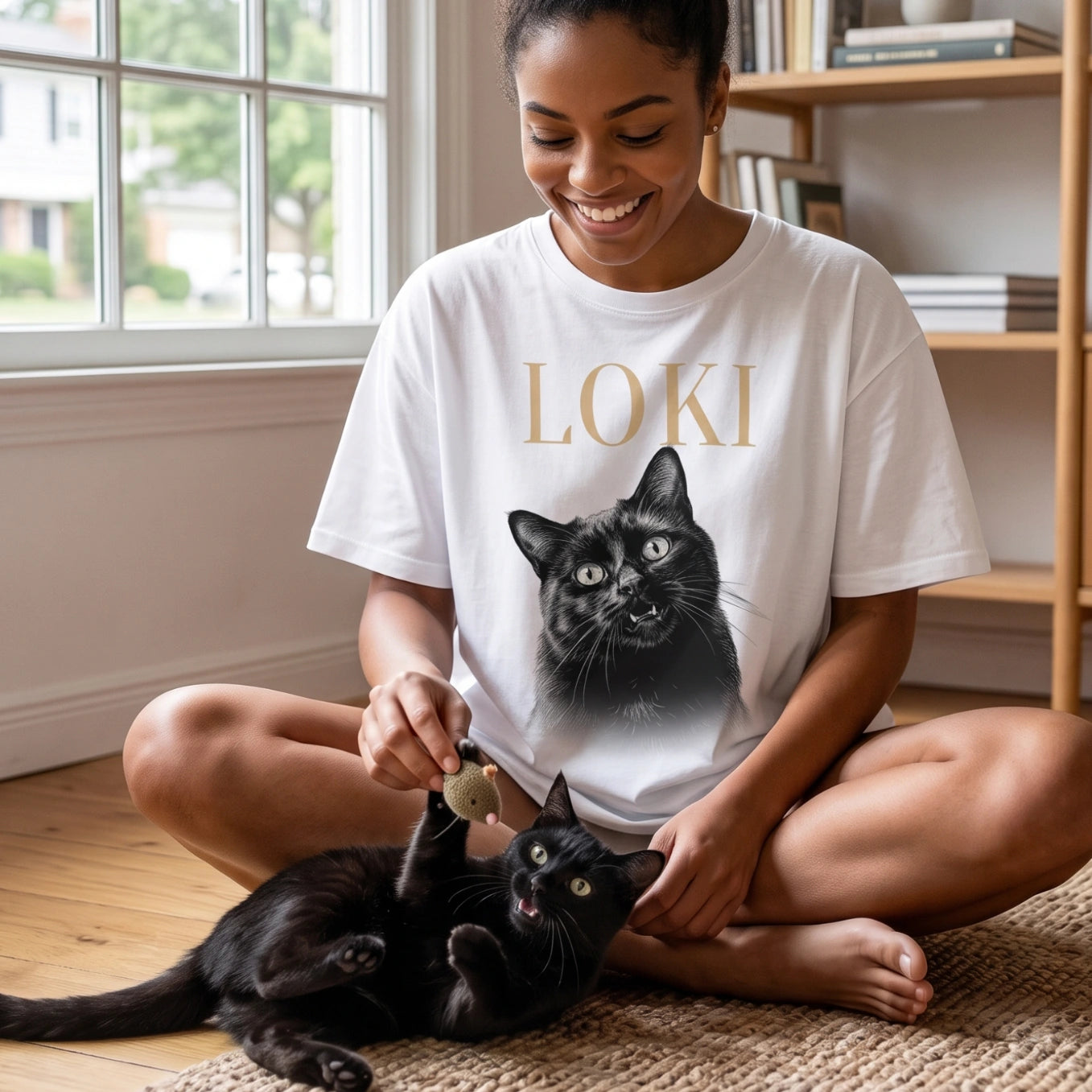 Personalized T-Shirt "Cat Retro"