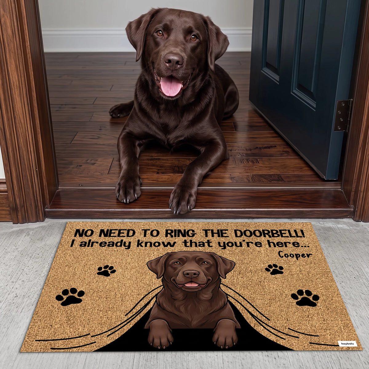 Personalized Doormat "No Need to Ring"