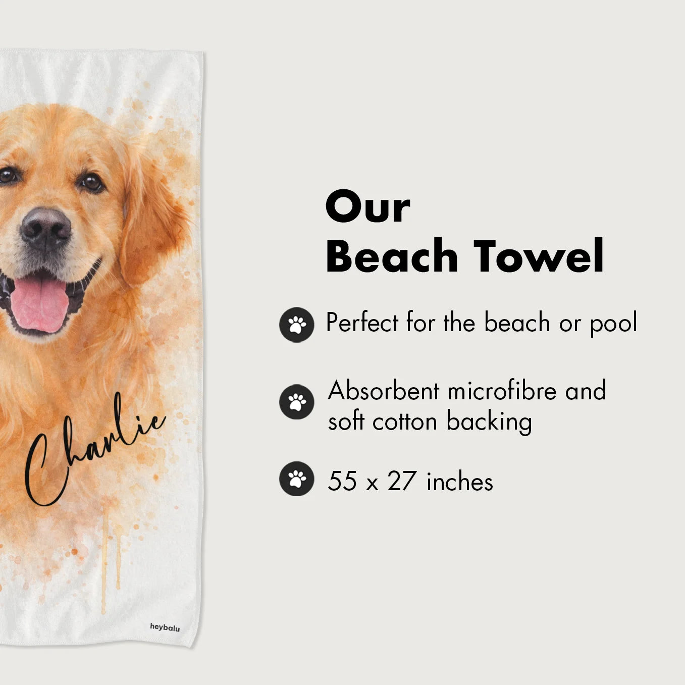 Personalized Towel "Watercolor"