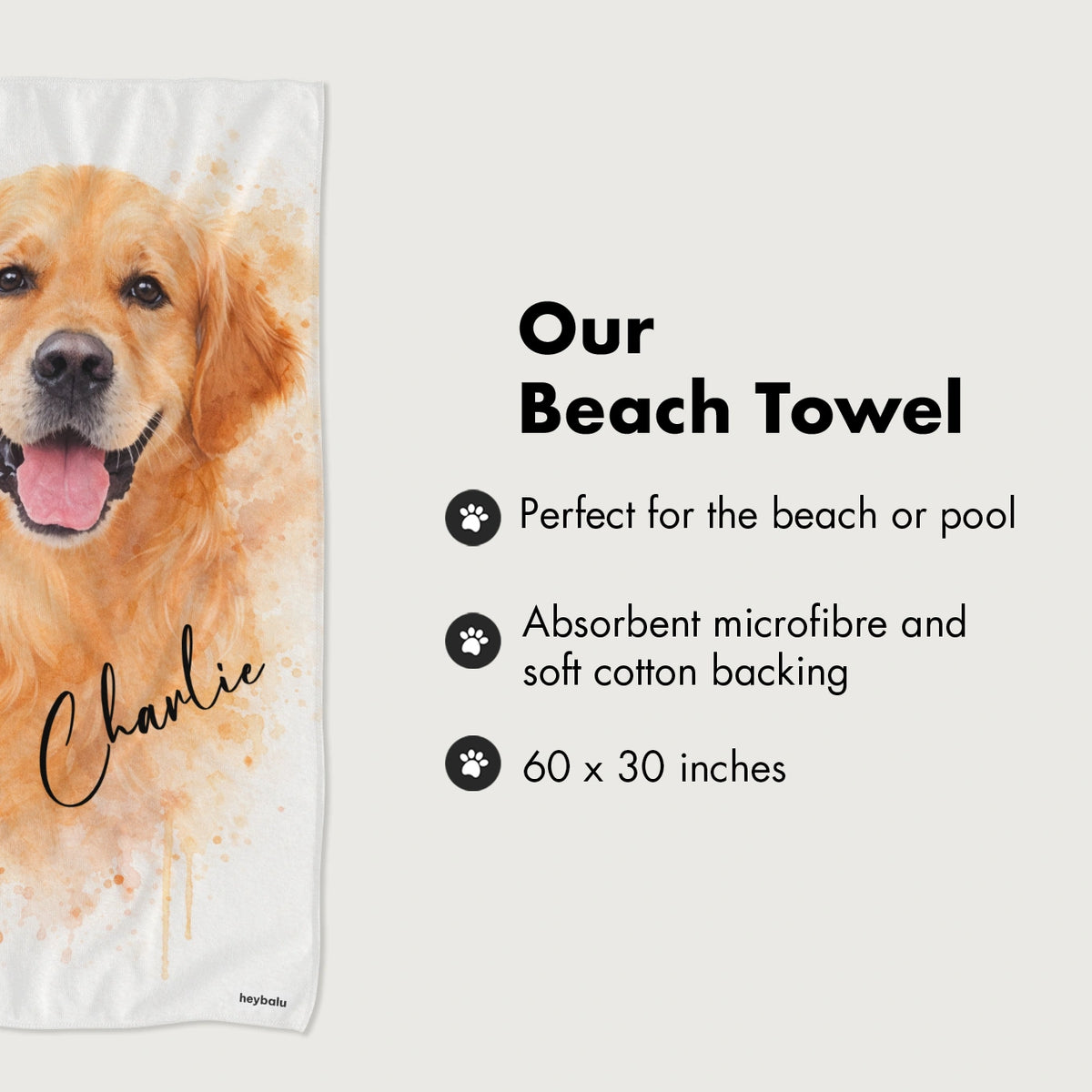 Personalisiertes Badetuch "Wasserfarbe" – personalisiertes Geschenk – Ansicht 6