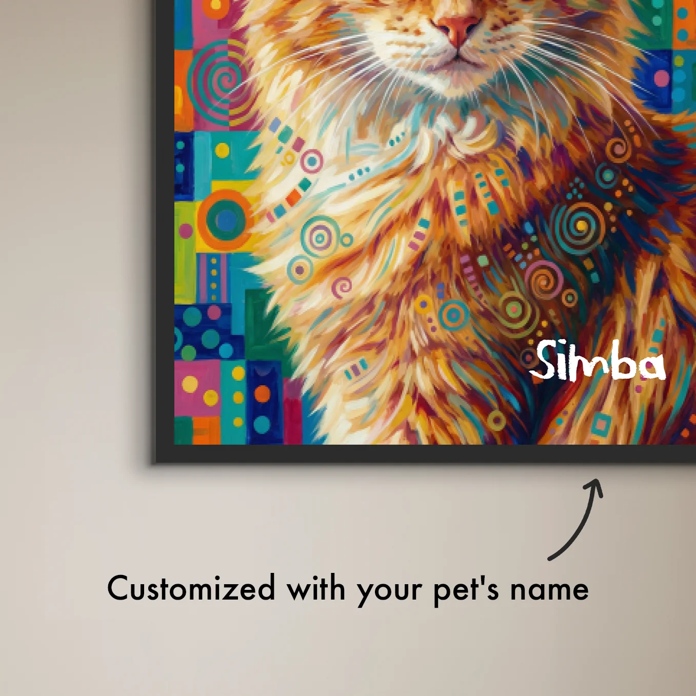 Personalized Cat Poster Pop Art