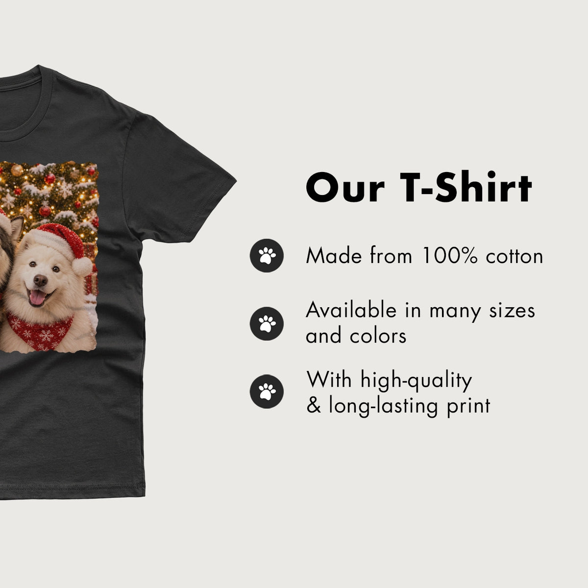 Infographic Christmas scene T-shirt: 100% cotton, many sizes and colors