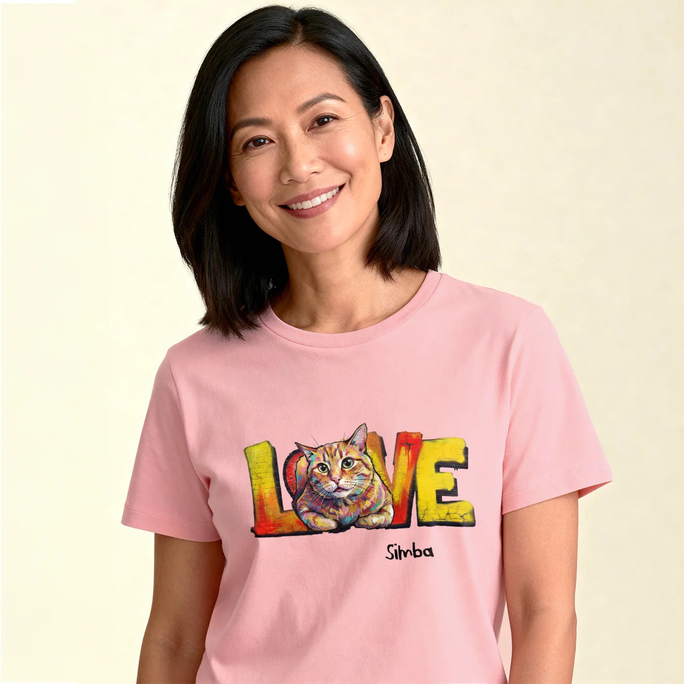 Personalized Cat T-Shirt "LOVE"
