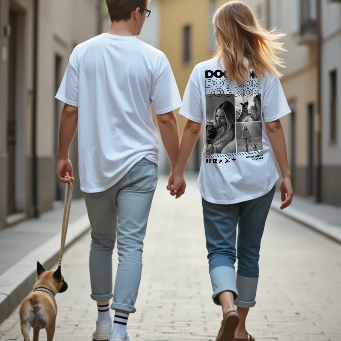 Personalized Oversized T-Shirt "Dog Mom"
