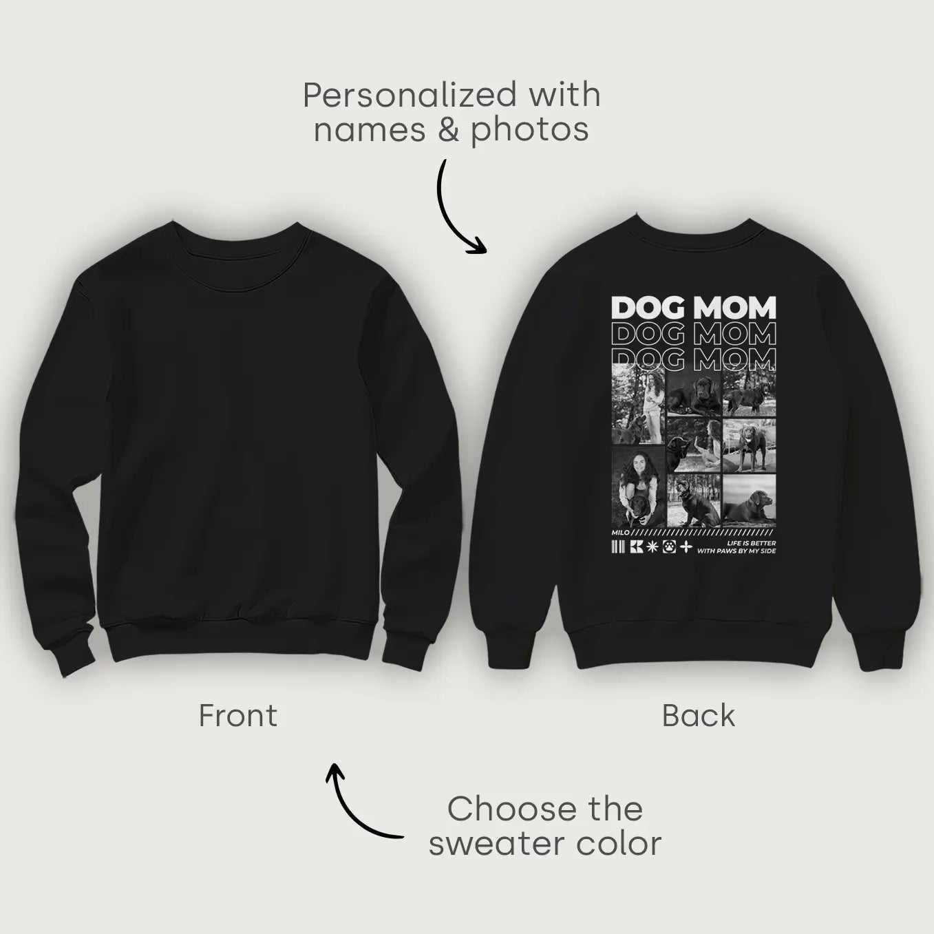 Personalized Sweater "Dog Mom"