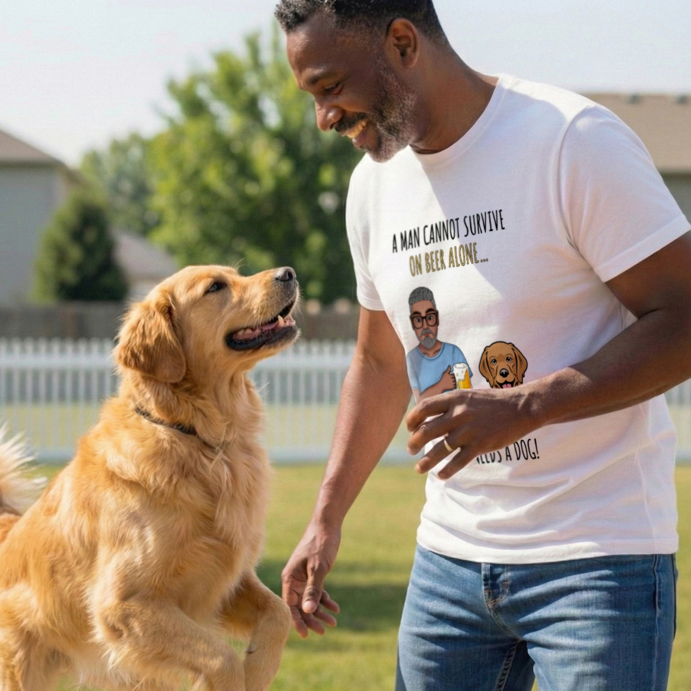 Personalized T-Shirt "Beer and Dog"