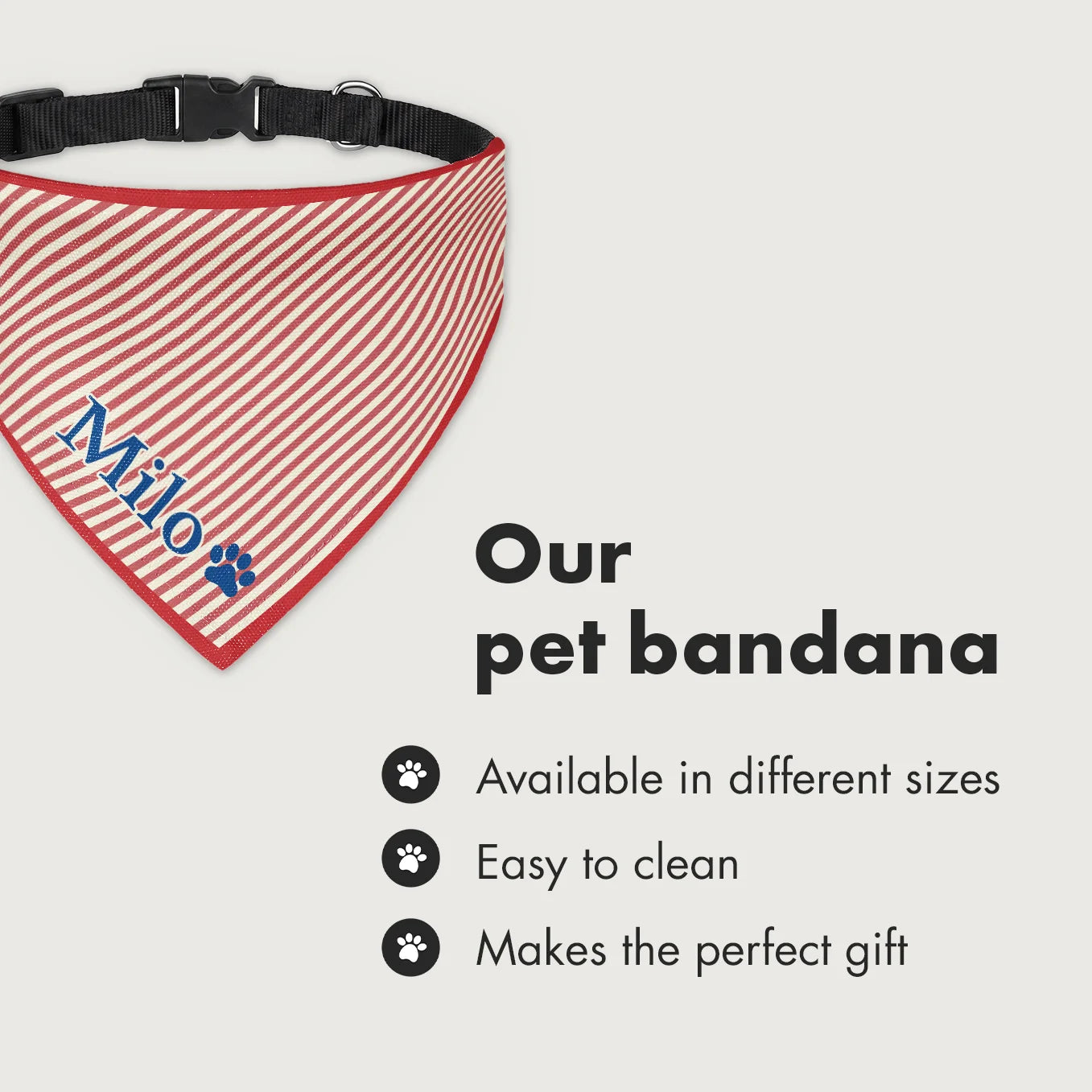 Personalized Dog Bandana "Stripes"