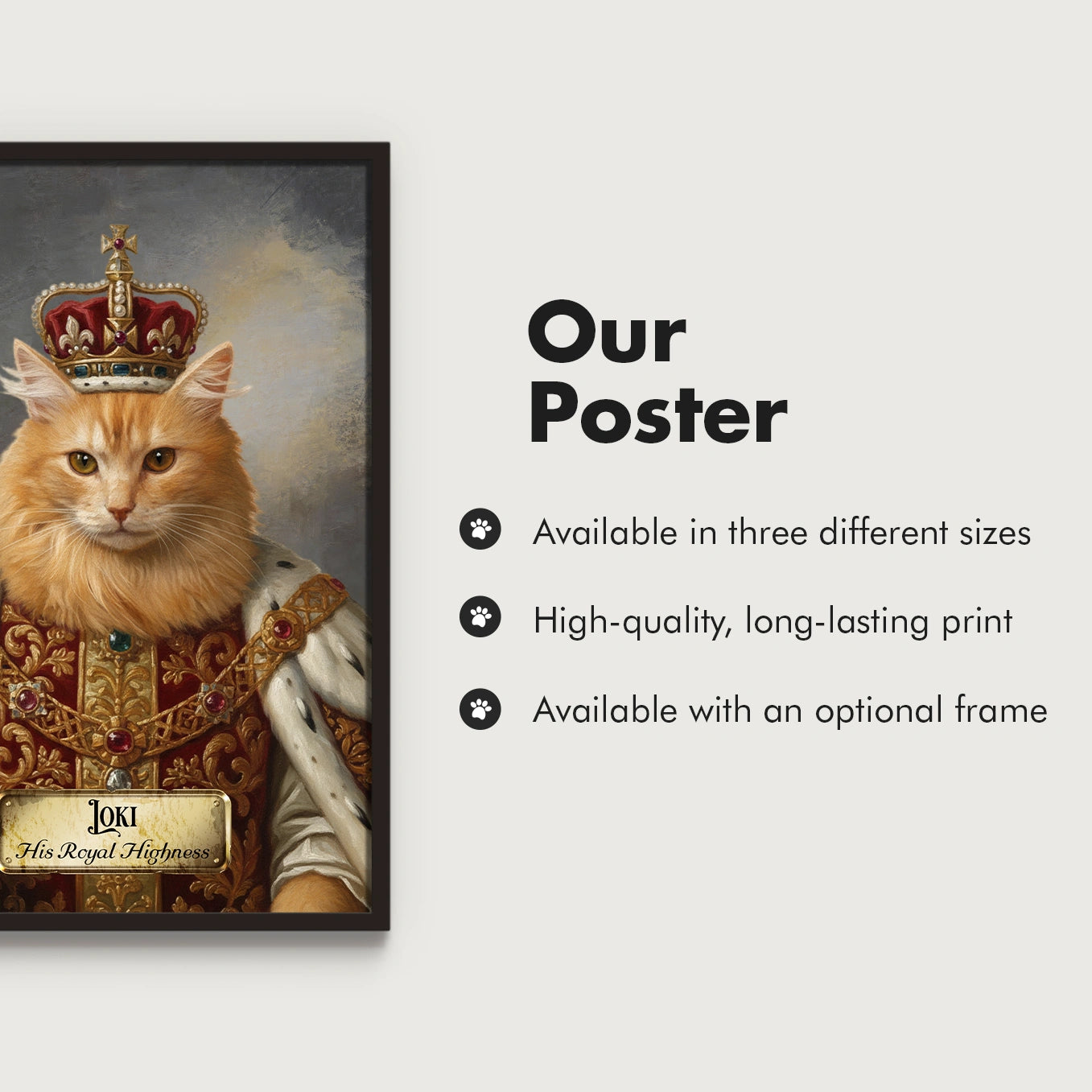 Personalized Cat Poster “Royal”