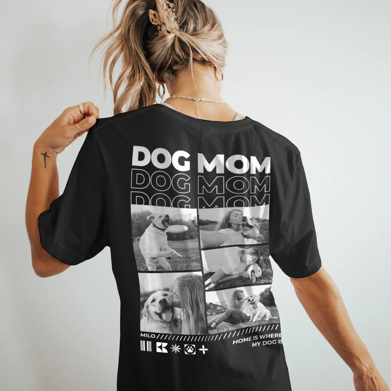Personalized Oversized T-Shirt "Dog Mom"