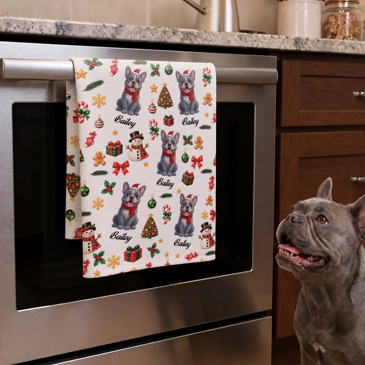 Personalized Kitchen Towel “Cartoon Dog”