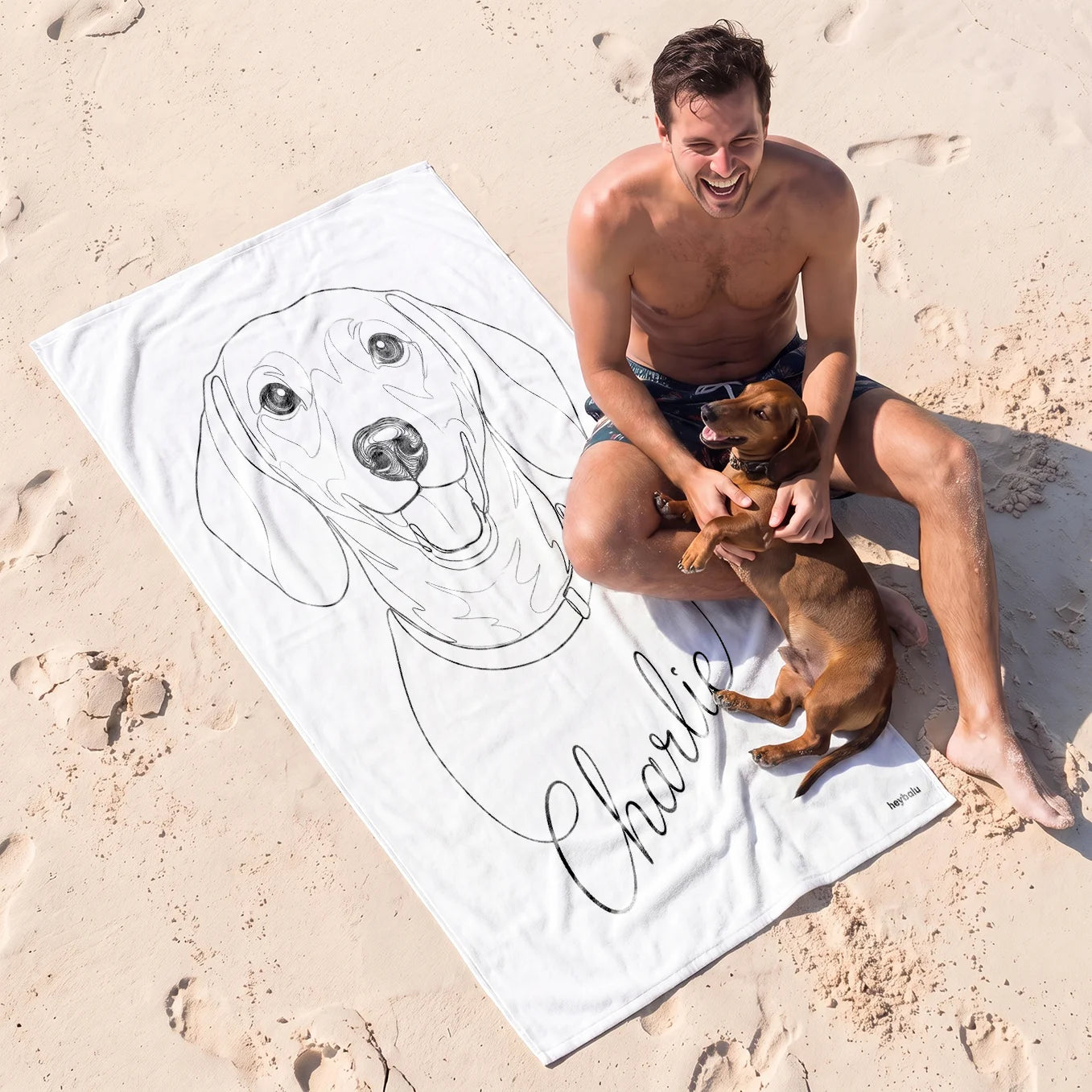 Personalized Towel "Line Art"