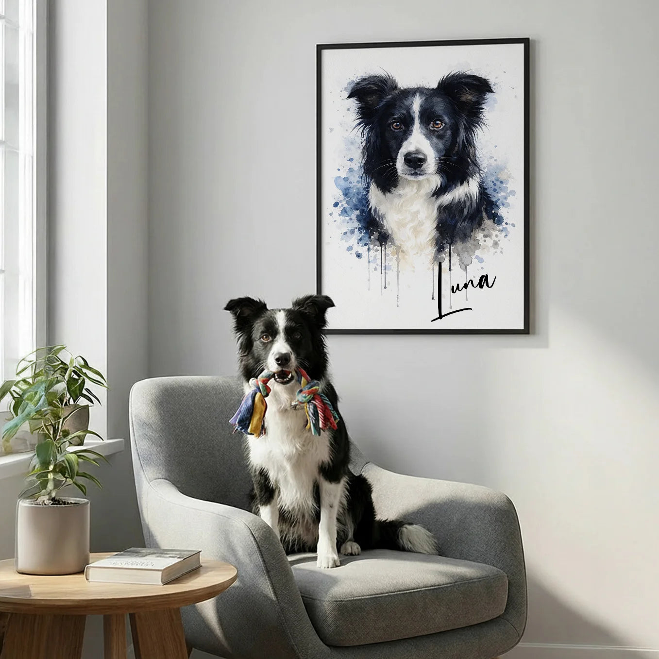 Personalized Dog Portrait "Watercolor"