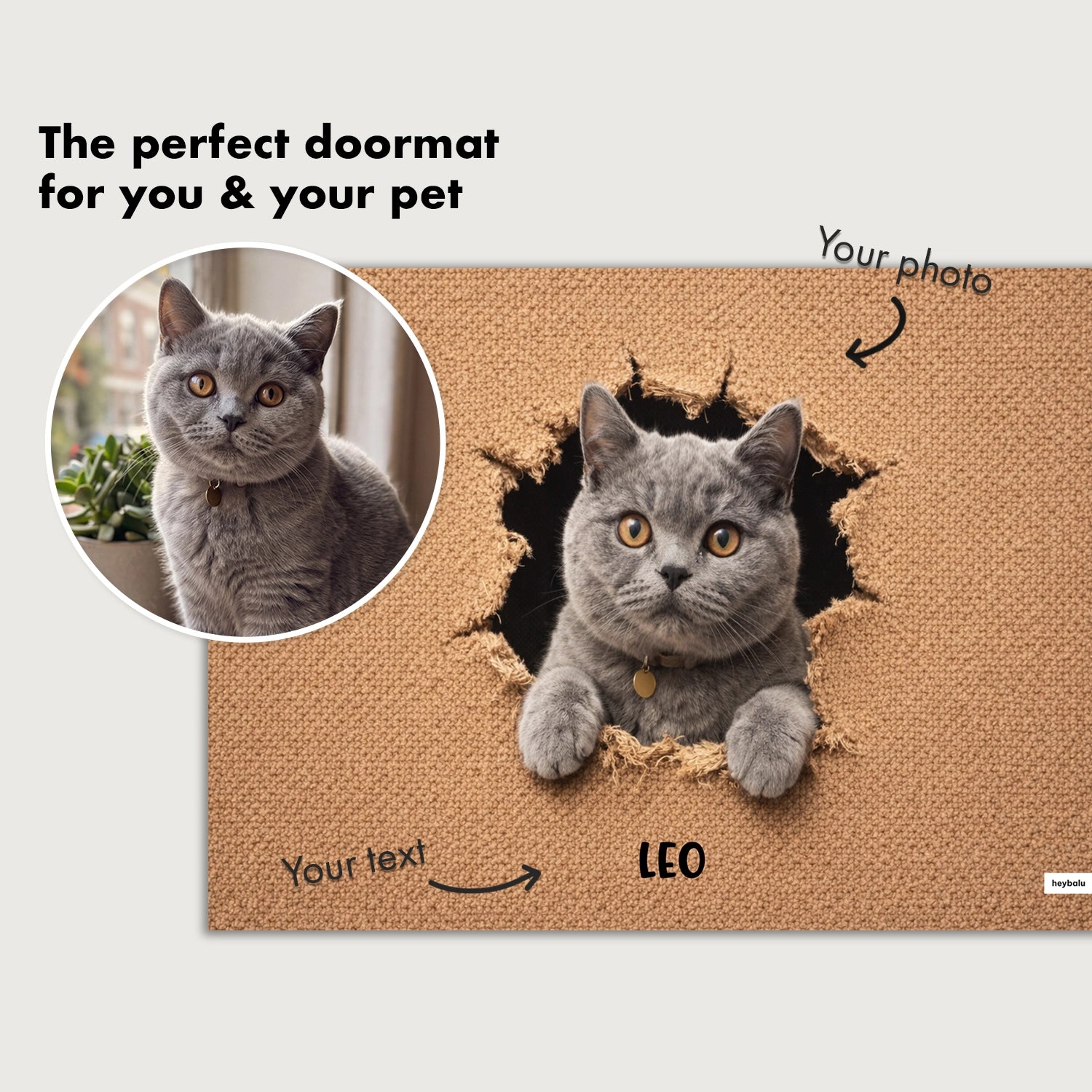 Personalized Cat Doormat "Breakthrough"