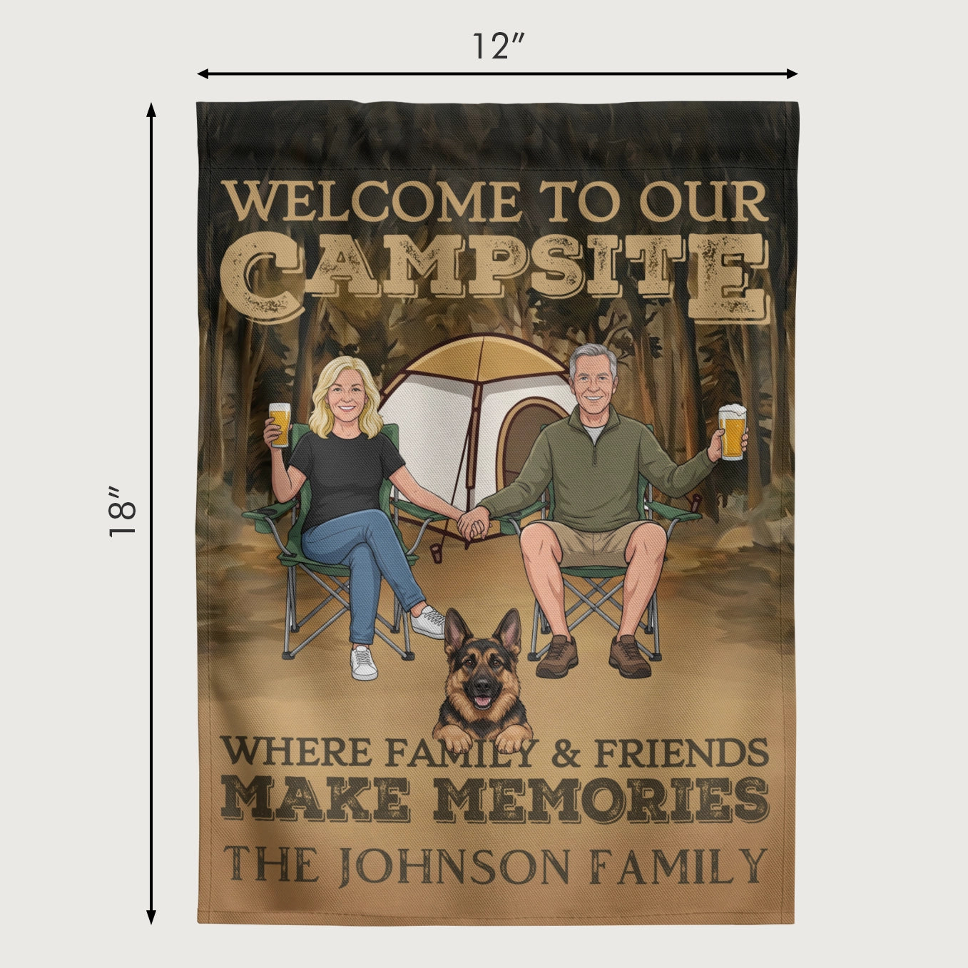 Personalized Flag "Campsite"