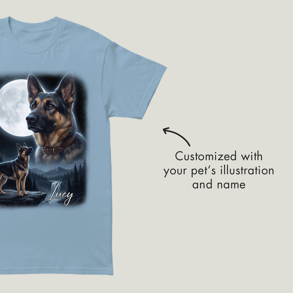 Personalized T-Shirt "Howling Dog"