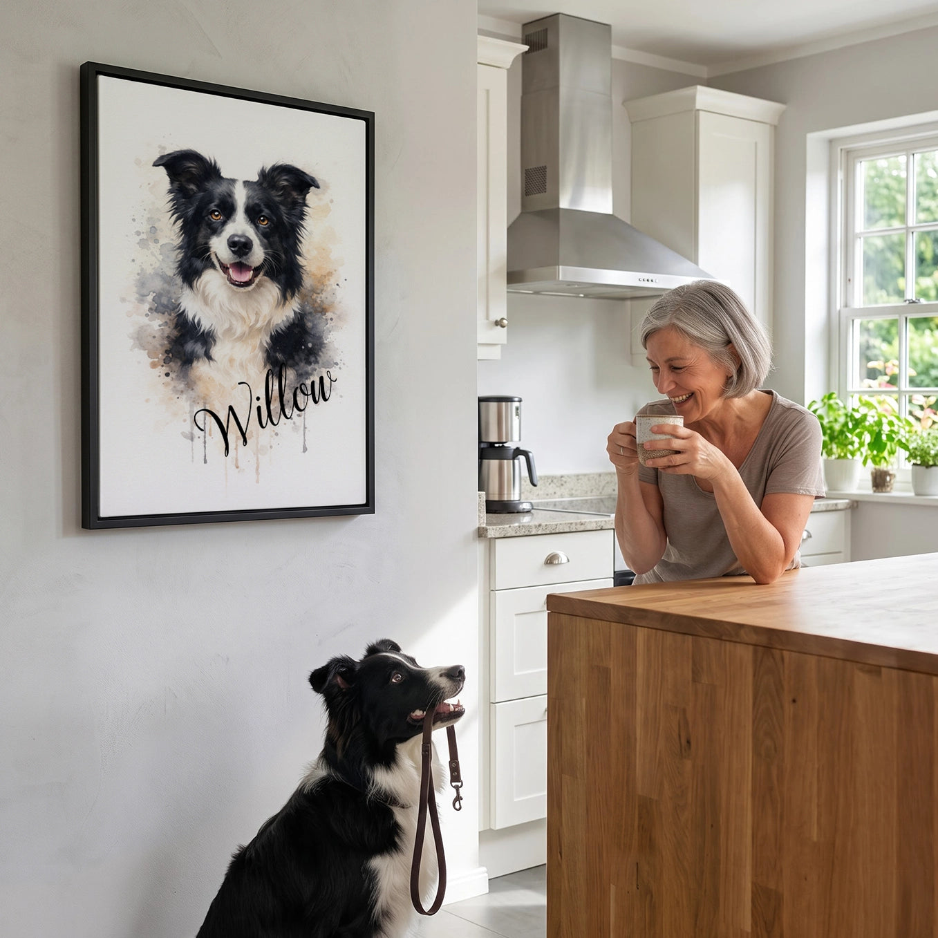 Personalized Canvas "Watercolor Dog"