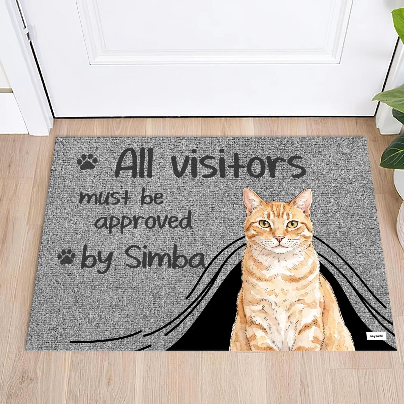 Personalized Doormat "Visit Approved Cat"
