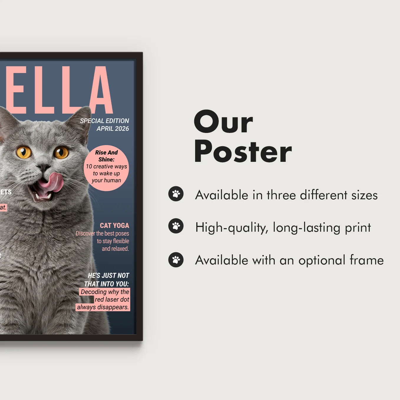 Personalized Magazine Poster "Cat"