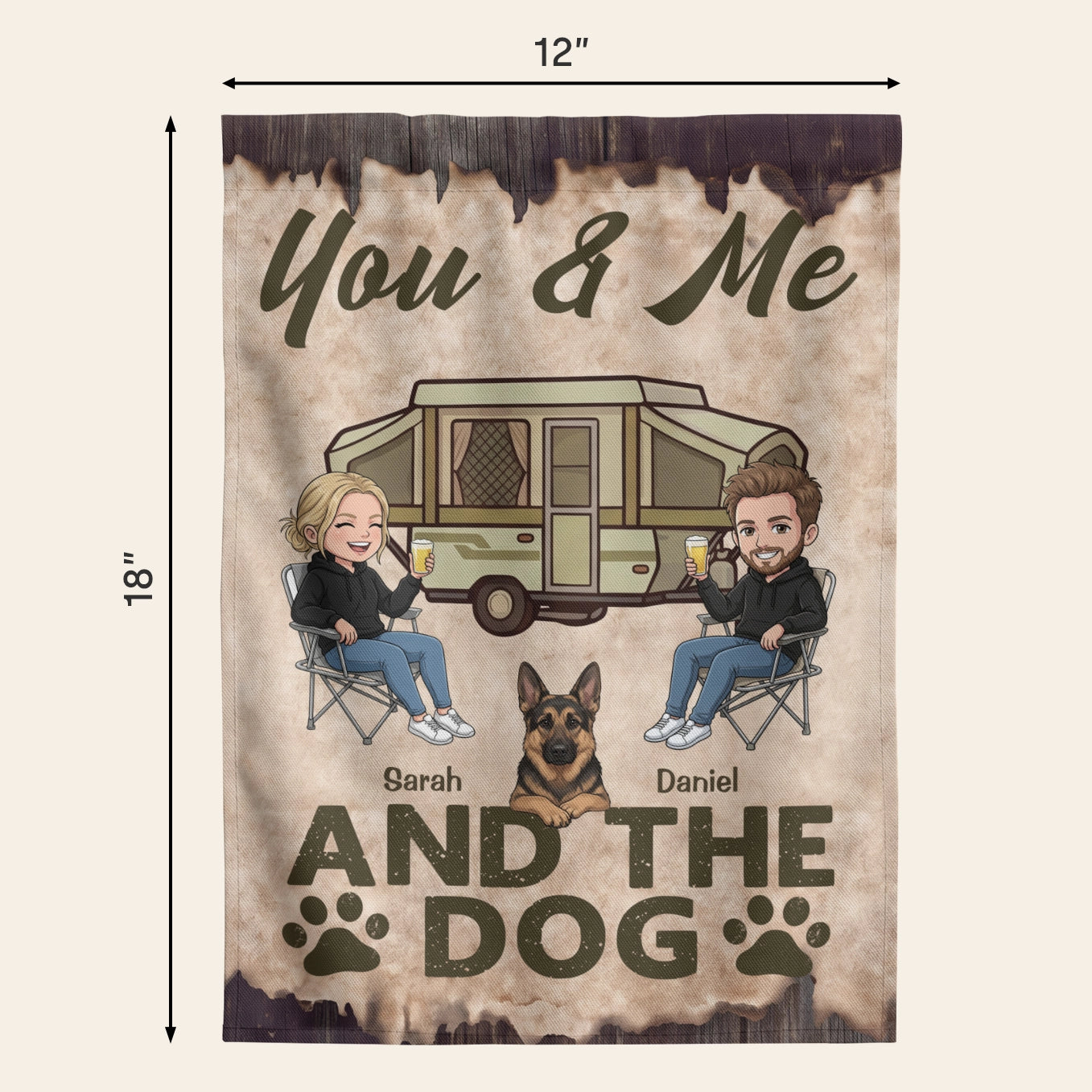 Personalized Flag "Camping"